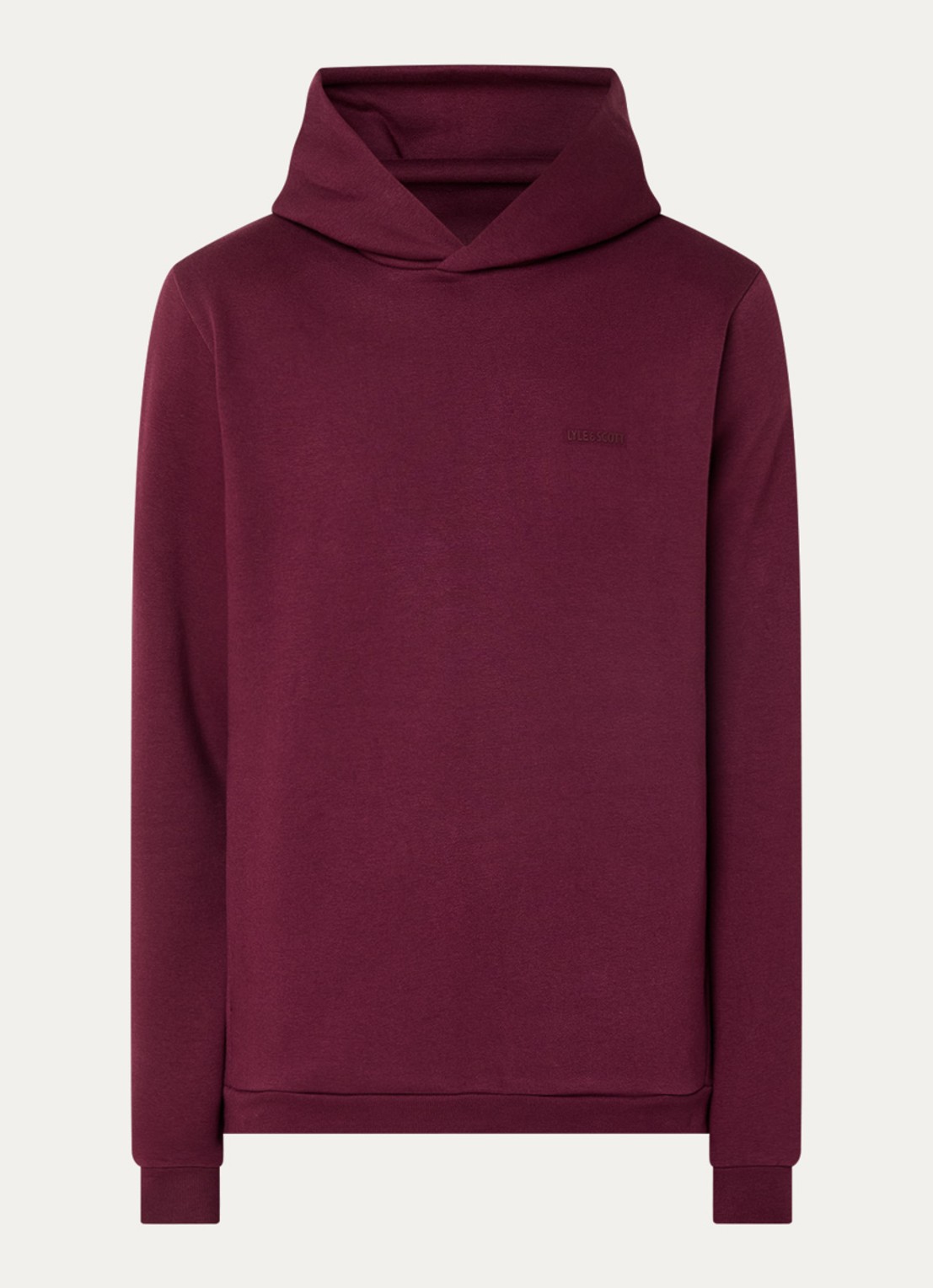 Lyle & Scott Hoodie met steekzakken en logo - voorkant 3 bordeauxrood