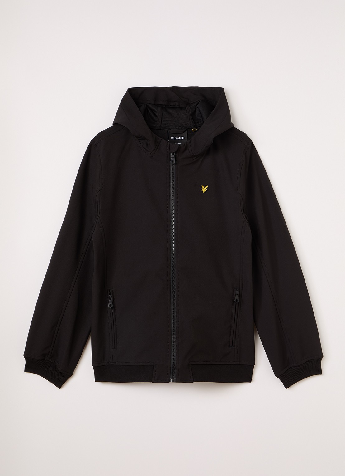 Lyle & Scott Jack met logo en steekzakken - voorkant 2 zwart