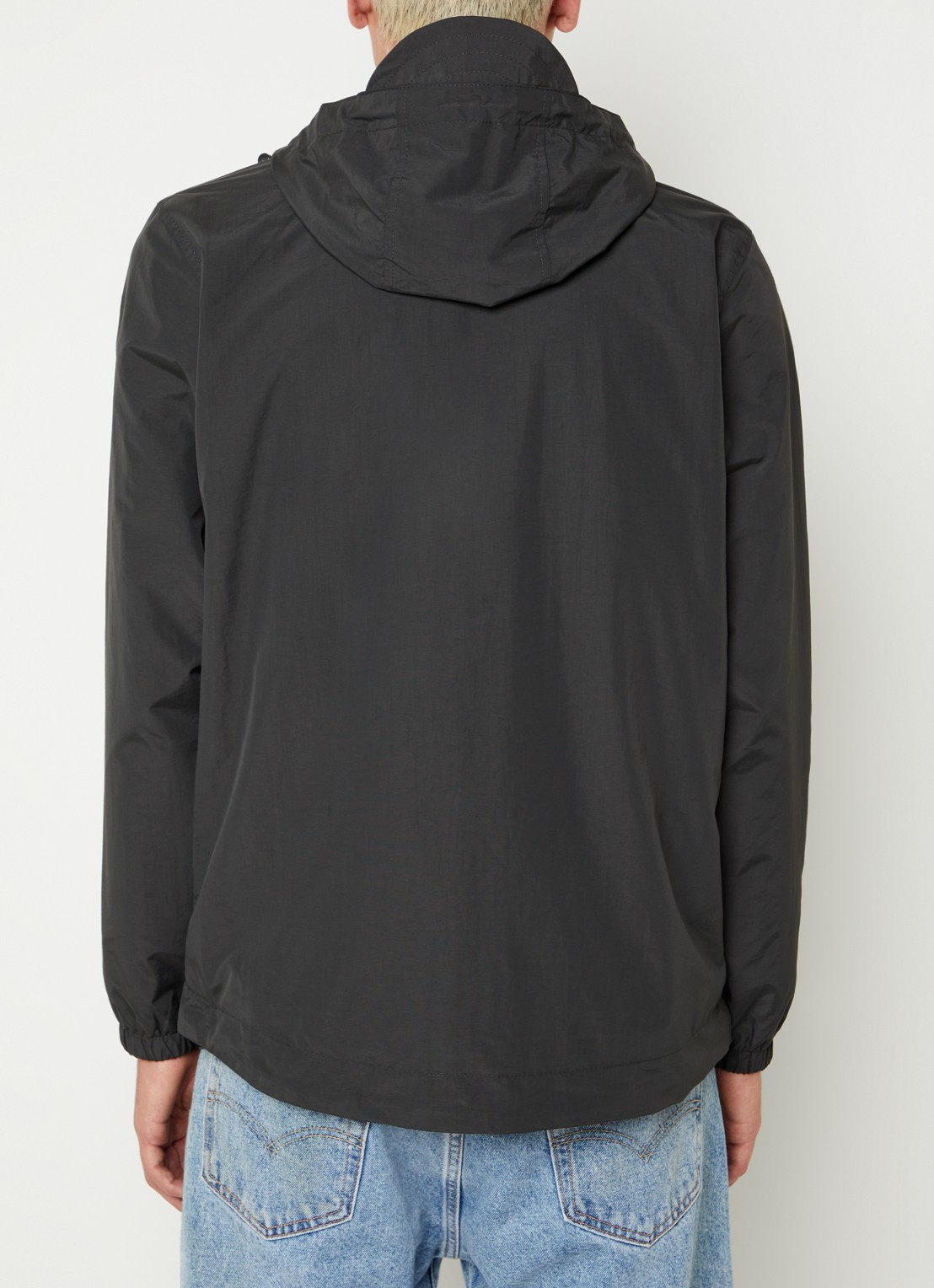 Lyle & Scott Lichtgewicht jack met capuchon - achterkant 4 antraciet