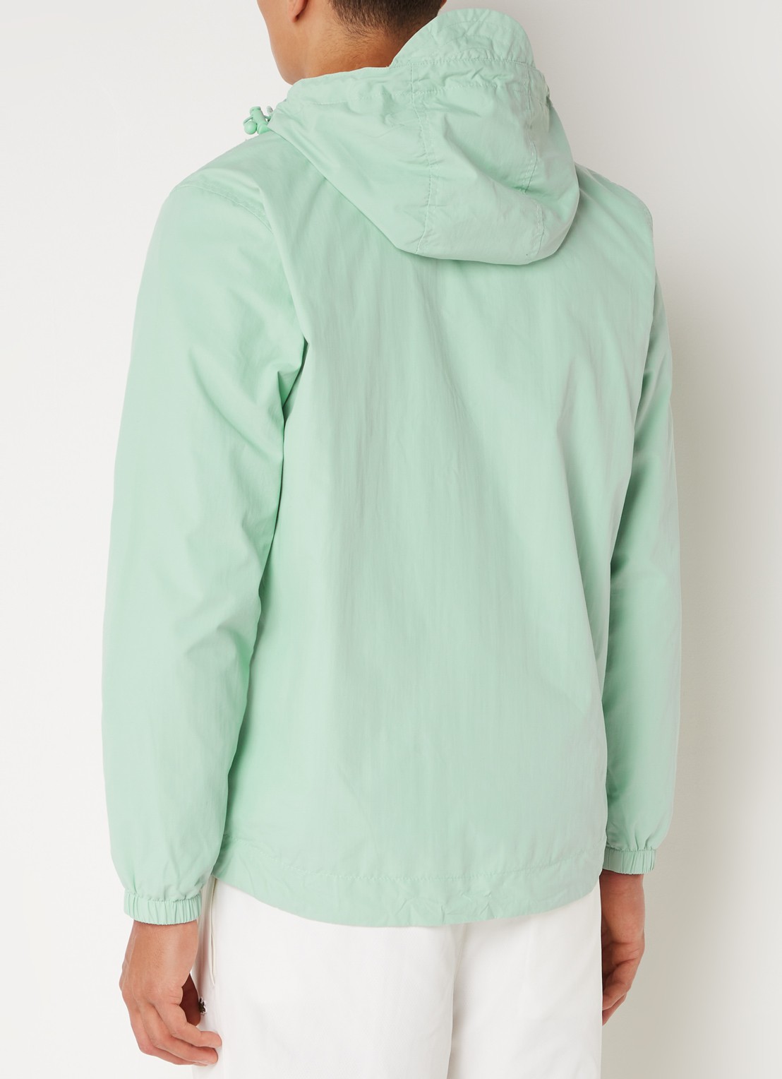 Lyle & Scott Lichtgewicht jack met capuchon - achterkant mint