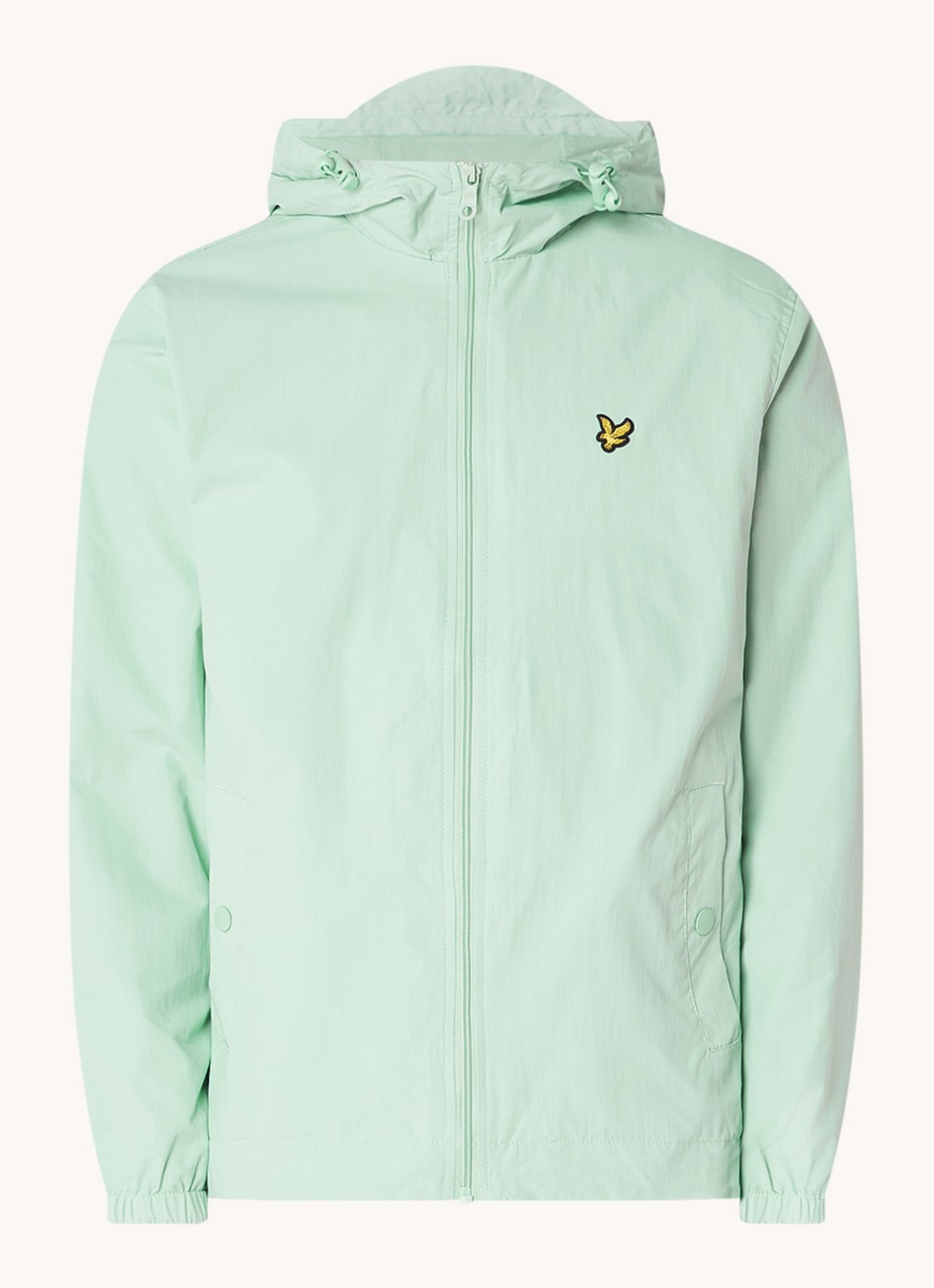 Lyle & Scott Lichtgewicht jack met capuchon - voorkant 2 mint