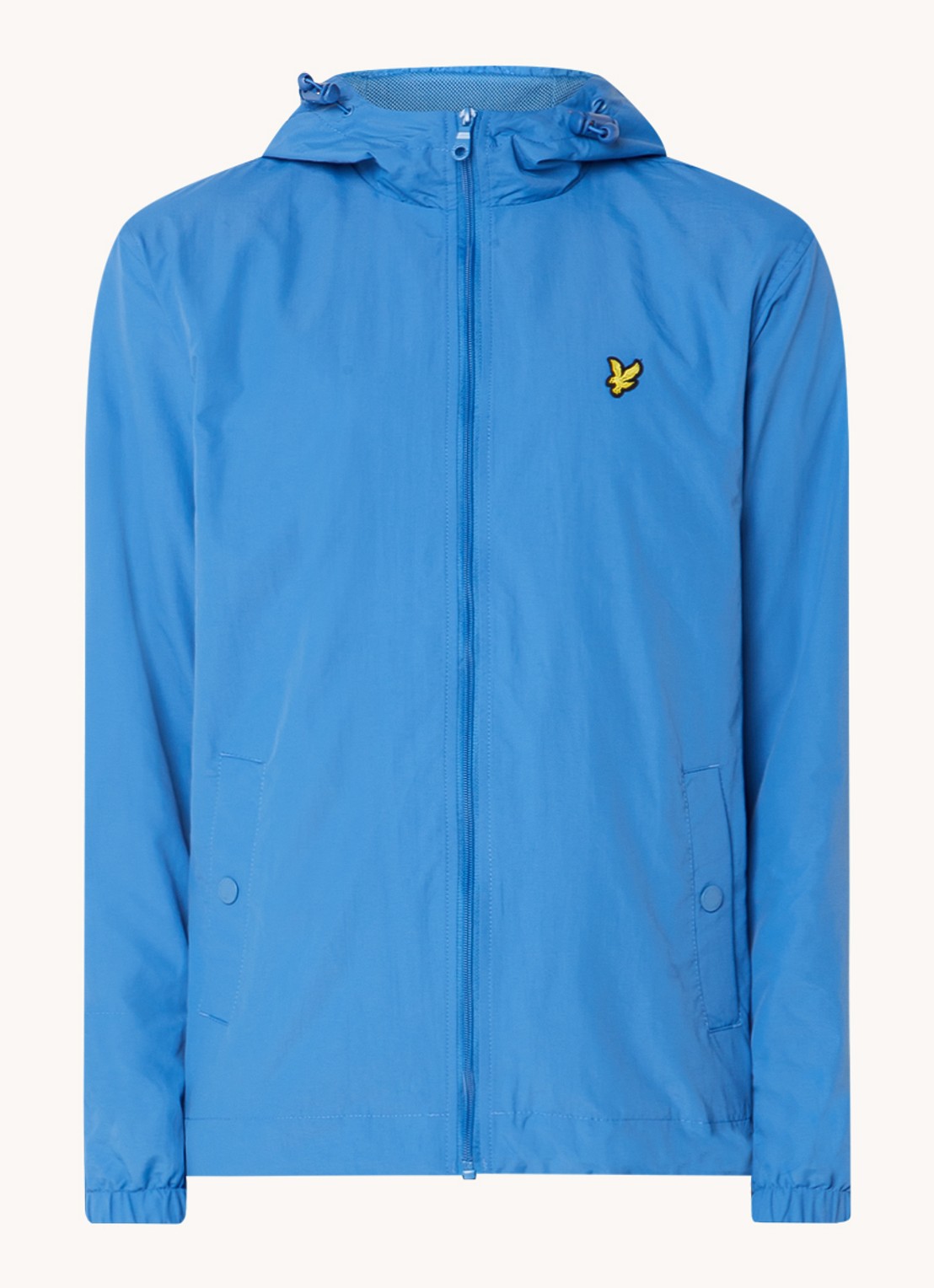Lyle & Scott Lichtgewicht jack met capuchon - voorkant 3 blauw