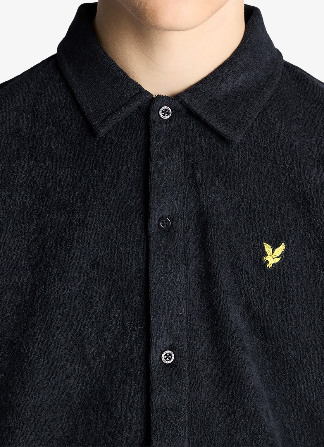 Lyle & Scott Overhemd met logo  - detail 5 donkerblauw