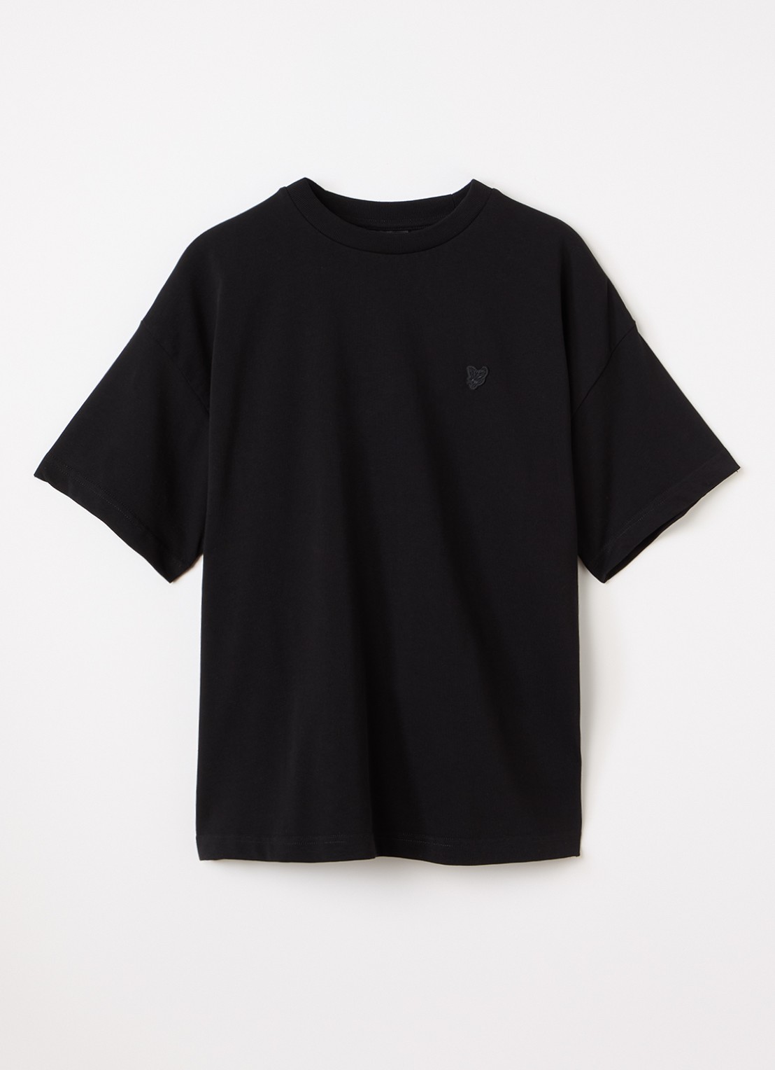 Lyle & Scott Oversized T-shirt met logo - voorkant zwart