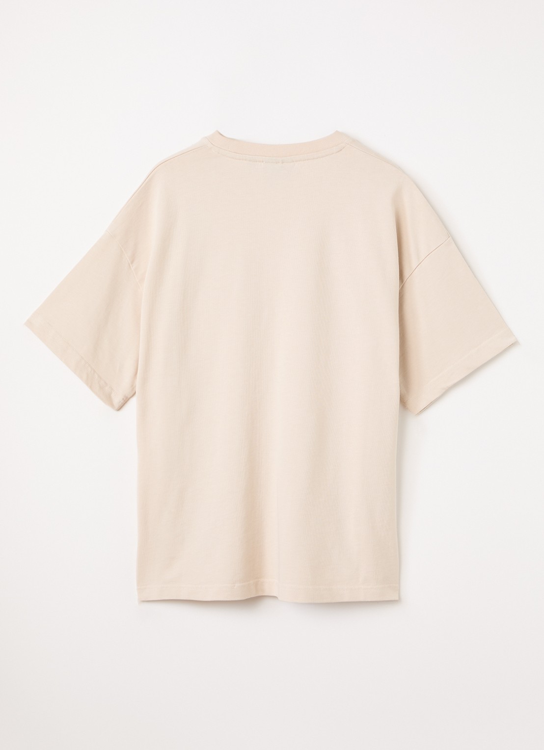 Lyle & Scott Oversized T-shirt met logo - voorkant 2 beige