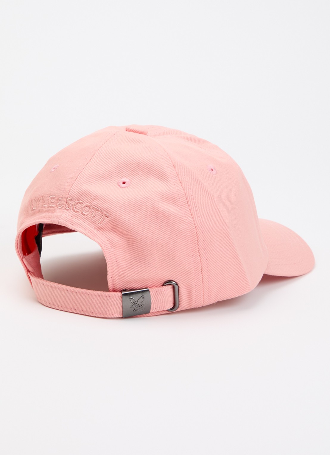 Lyle & Scott Pet met logoborduring - detail 2 zalmroze