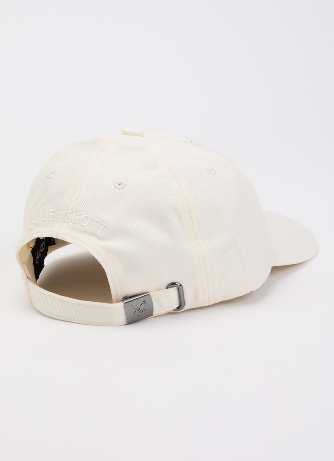 Lyle & Scott Pet met logoborduring - detail 2 ivoor
