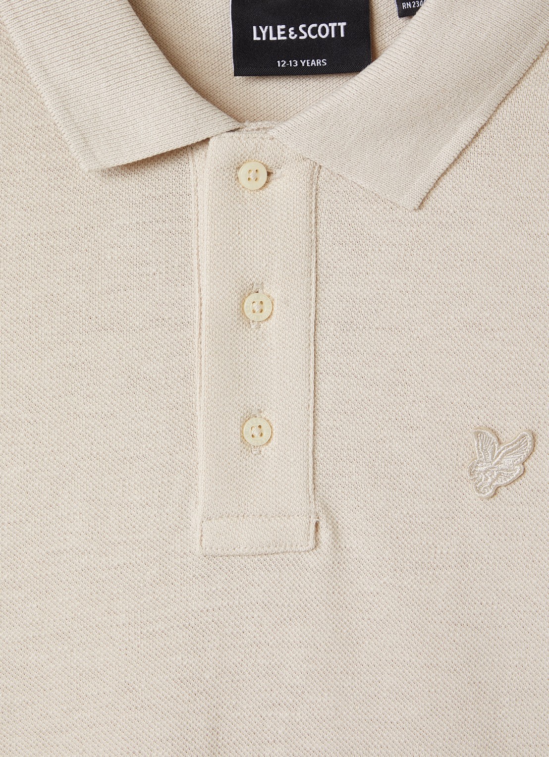 Lyle & Scott Polo in linnenblend - detail 3 beige