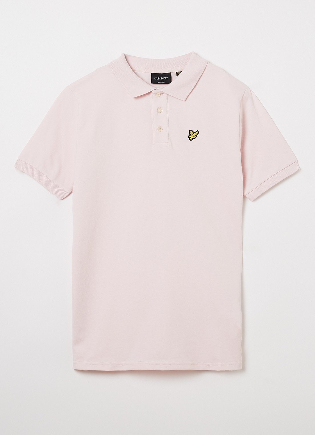Lyle & Scott Polo met logoborduring - detail 3 lichtroze