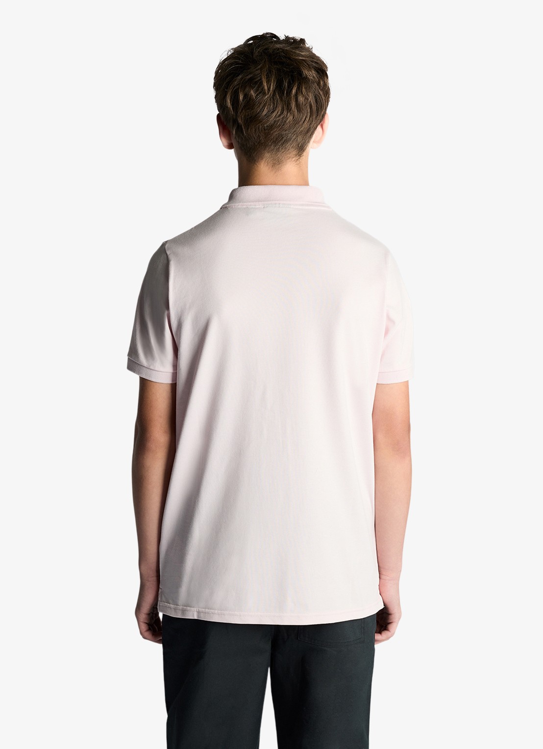 Lyle & Scott Polo met logoborduring - achterkant 5 lichtroze