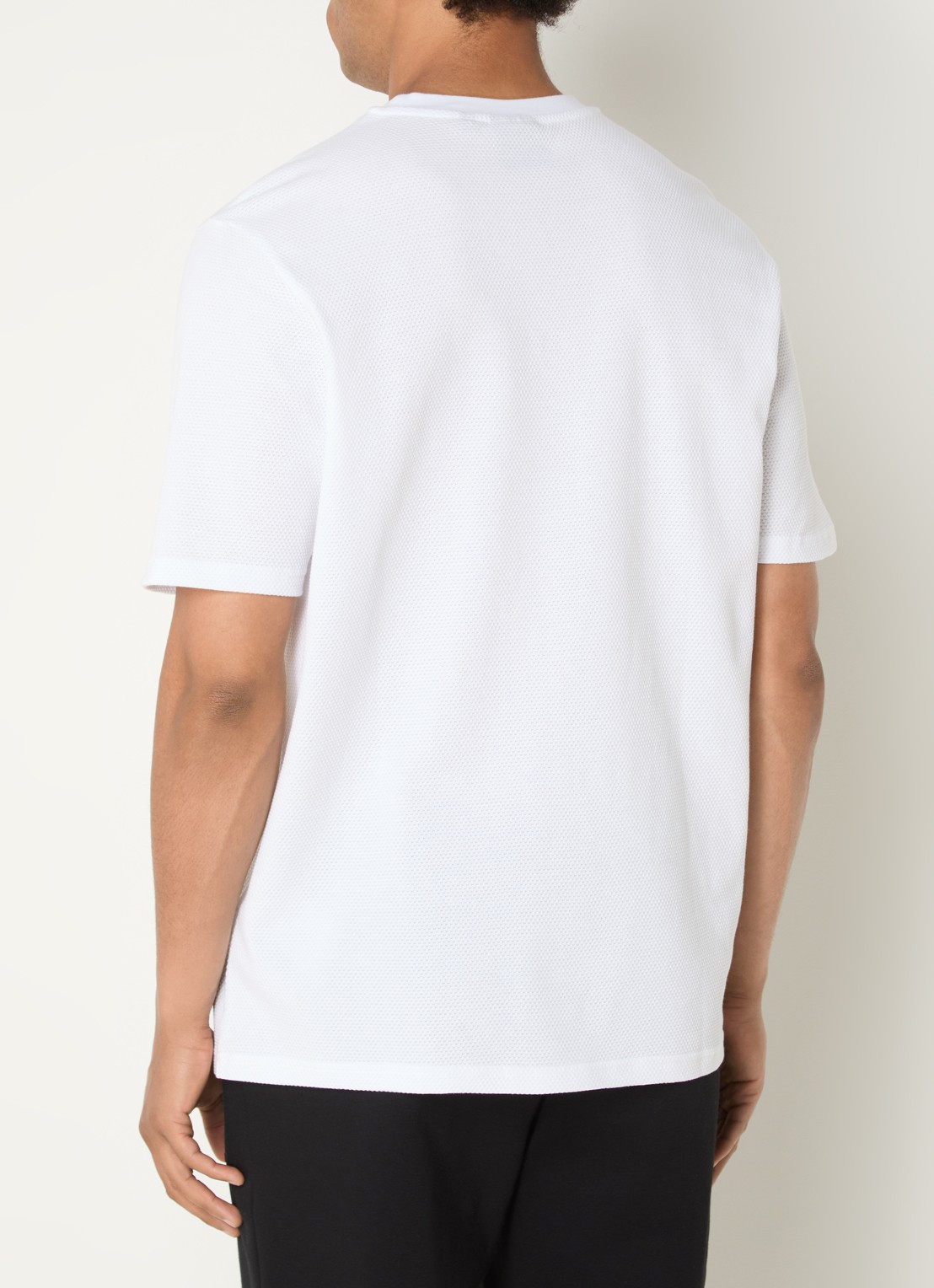 Lyle & Scott Popcorn T-shirt met logo - achterkant 4 wit