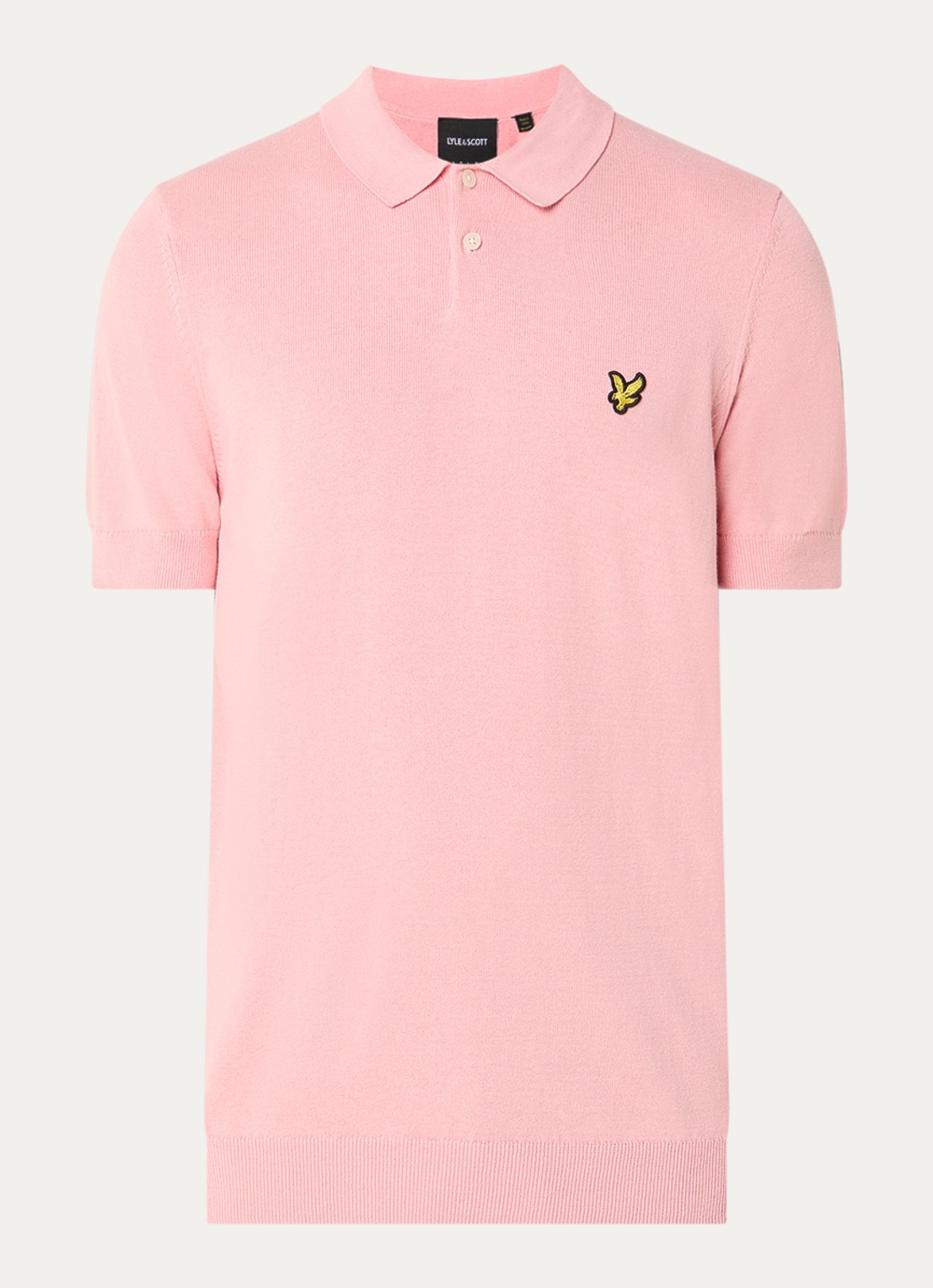 Lyle & Scott Regular fit polo met logo - voorkant 3 roze