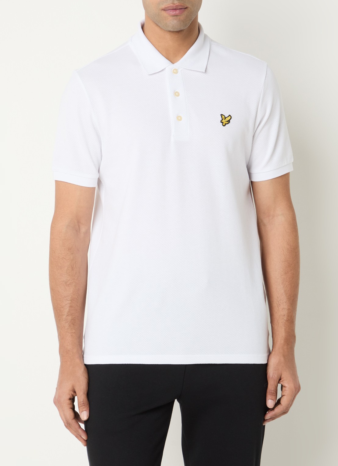 Lyle & Scott Regular fit polo met logo - detail 4 wit