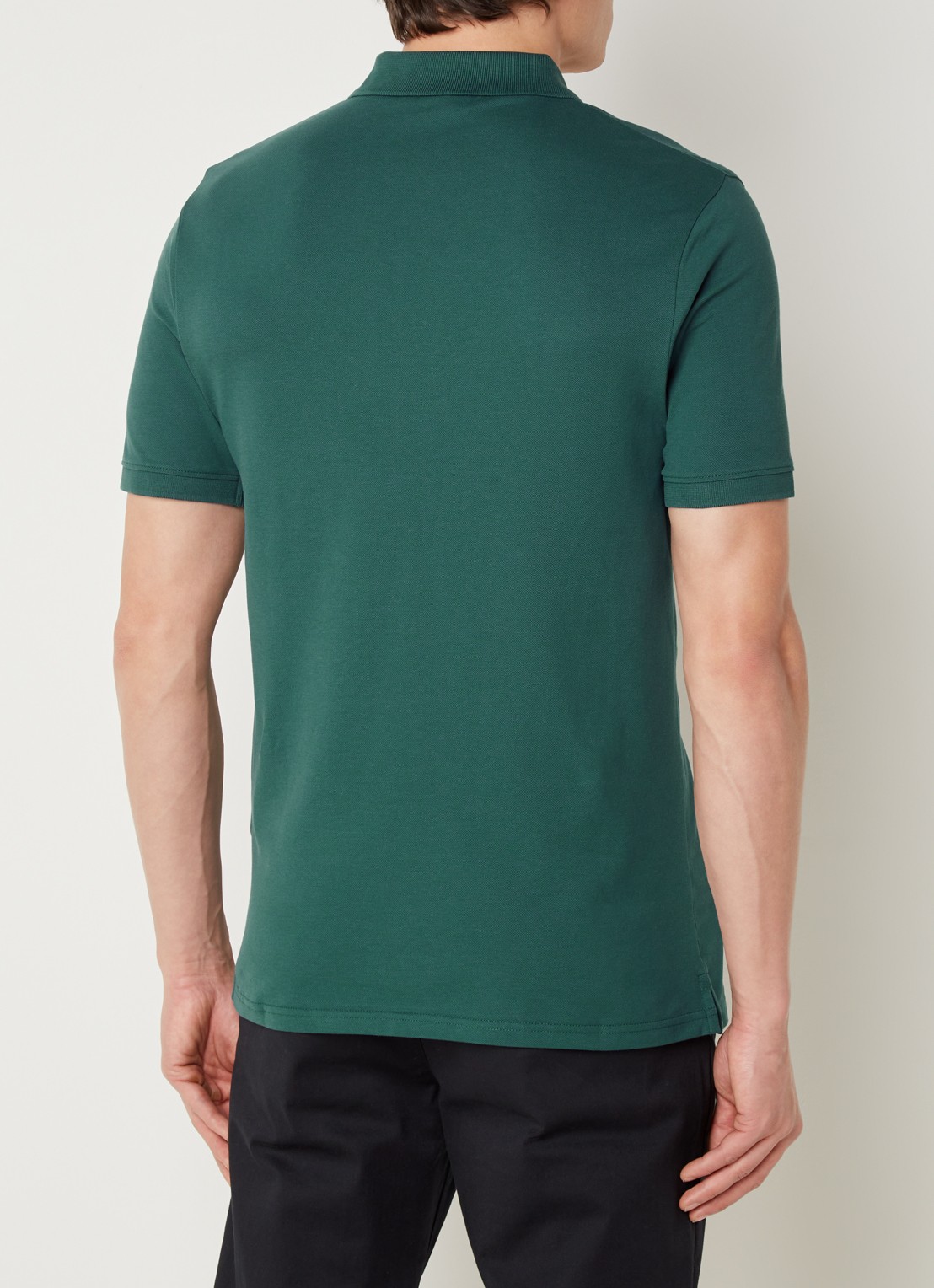 Lyle & Scott Regular fit polo van  piqué katoen met logo - achterkant 2 groen