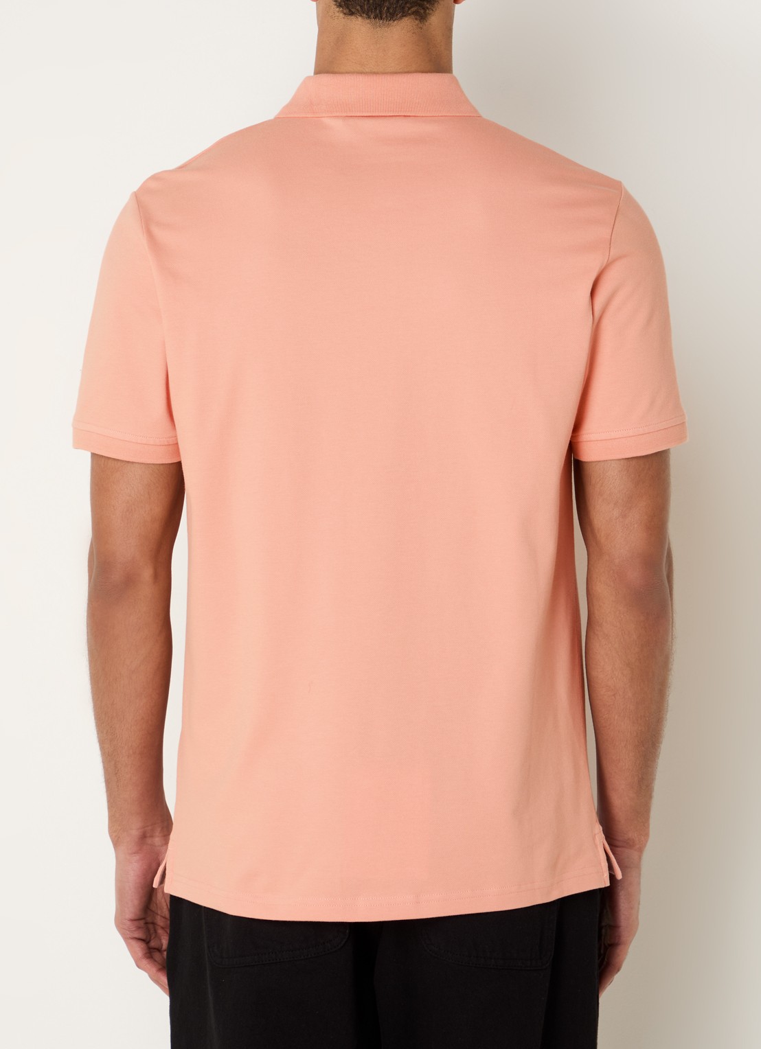 Lyle & Scott Regular fit polo van piqué katoen met logoborduring - achterkant 3 bruin
