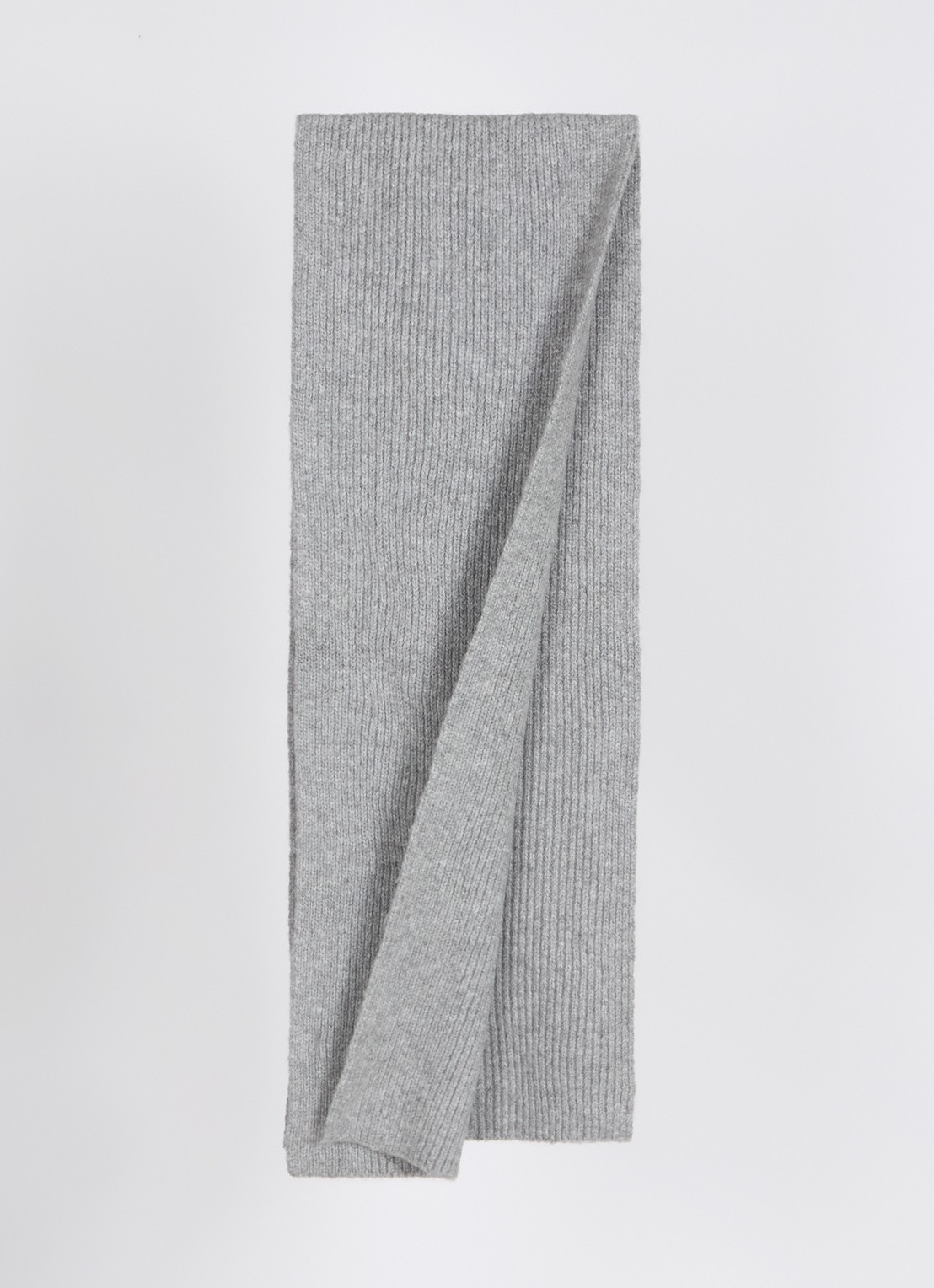 Lyle & Scott Ribgebreide muts en sjaal 180 x 33 cm in giftbox - detail 2 grijsmele