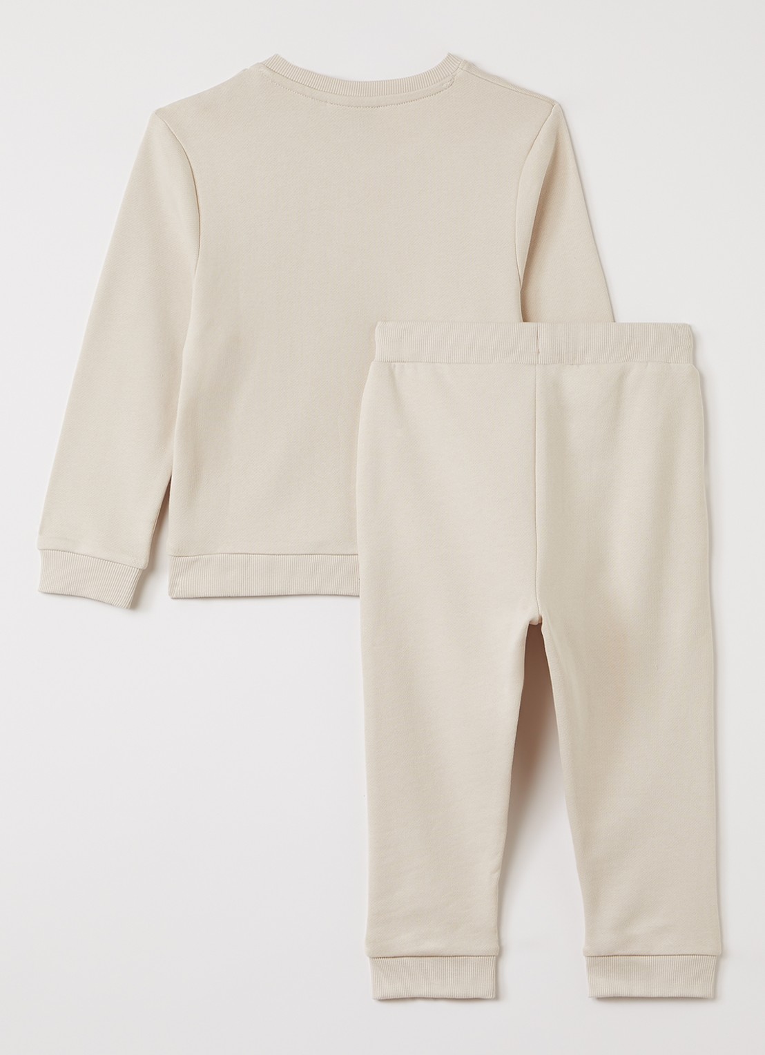 Lyle & Scott Set van sweater met joggingbroek 2-delig - voorkant 2 beige