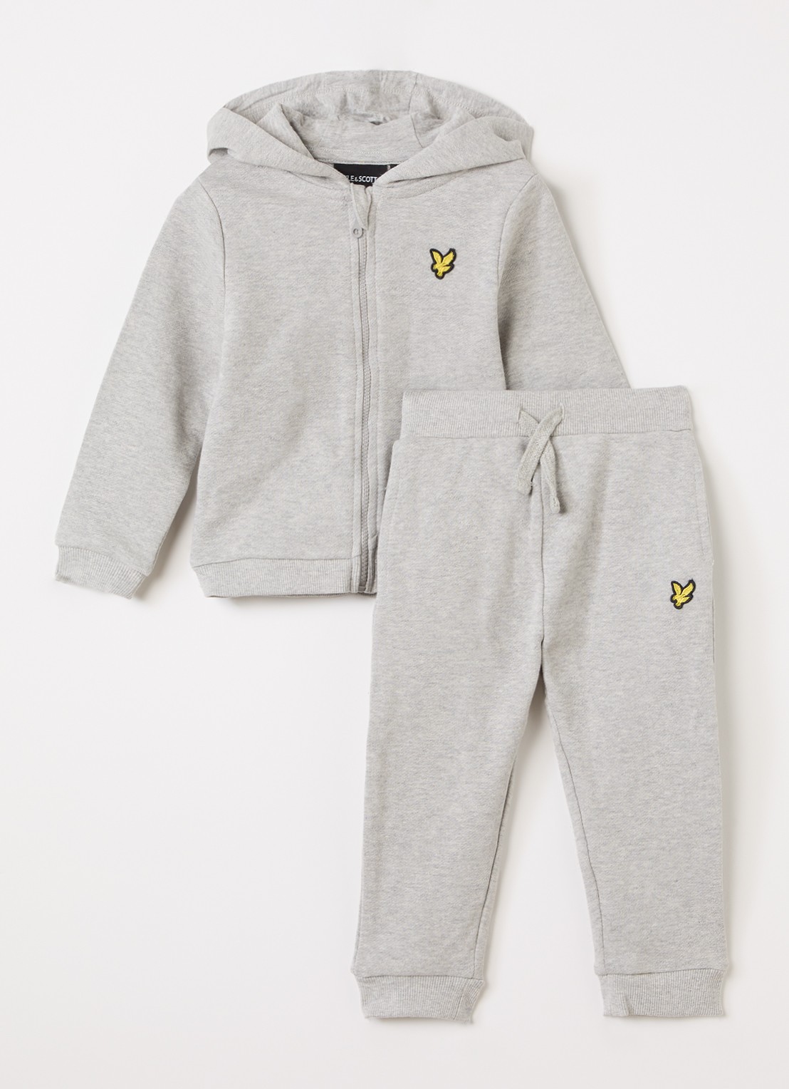 Lyle & Scott Set van sweatvest en joggingbroek 2-delig - voorkant lichtgrijs