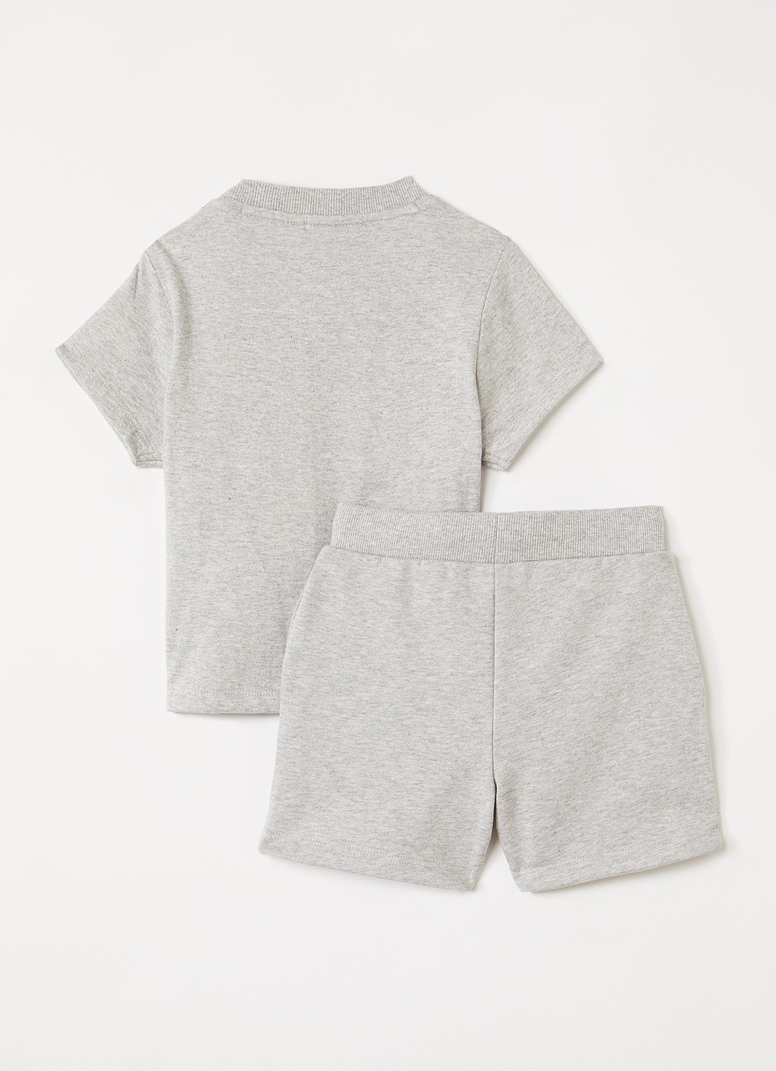 Lyle & Scott Set van T-shirt met korte joggingbroek 2-delig - voorkant 2 lichtgrijs