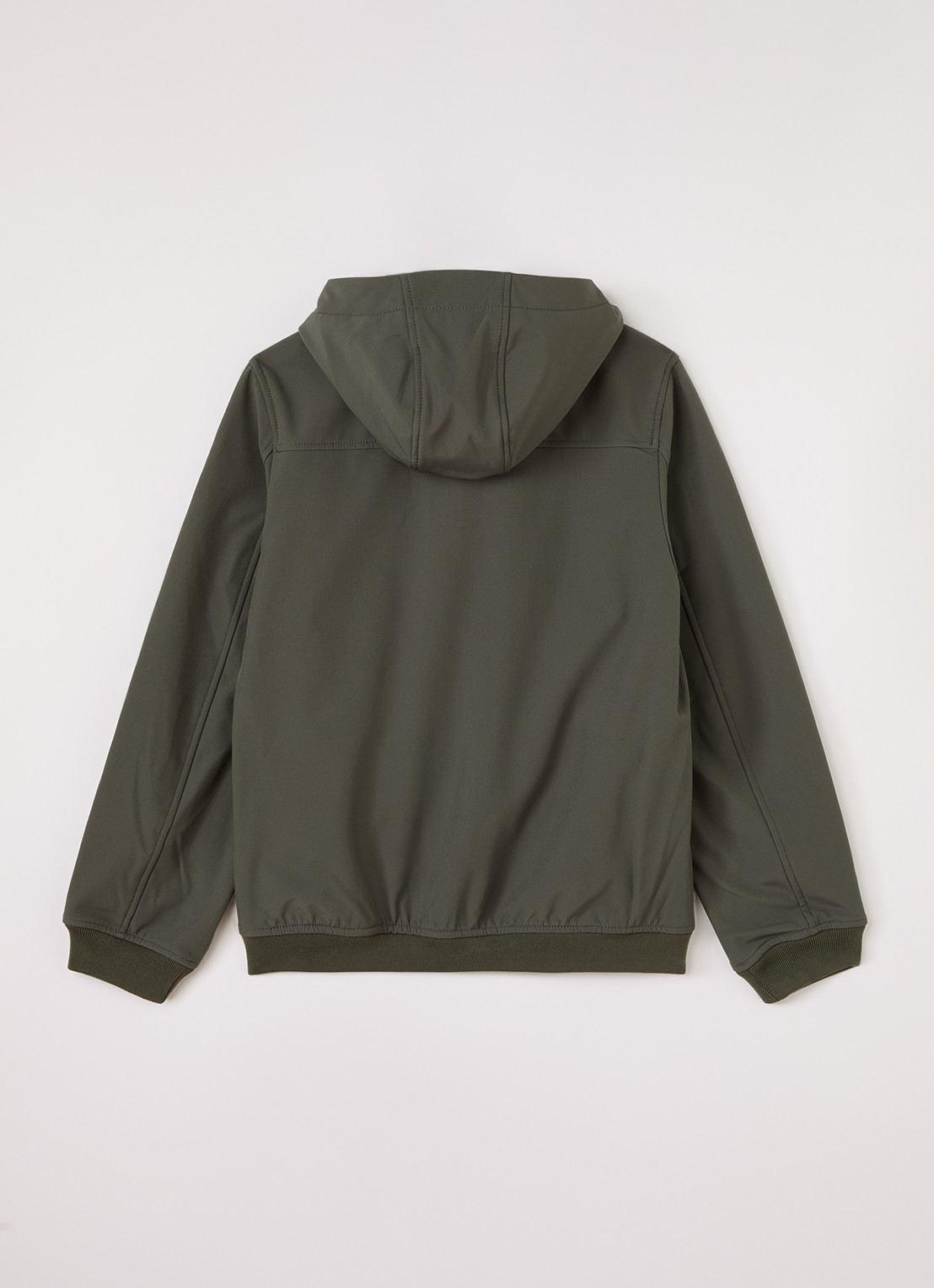 Lyle & Scott Softshell jack met logo - achterkant 3 legergroen