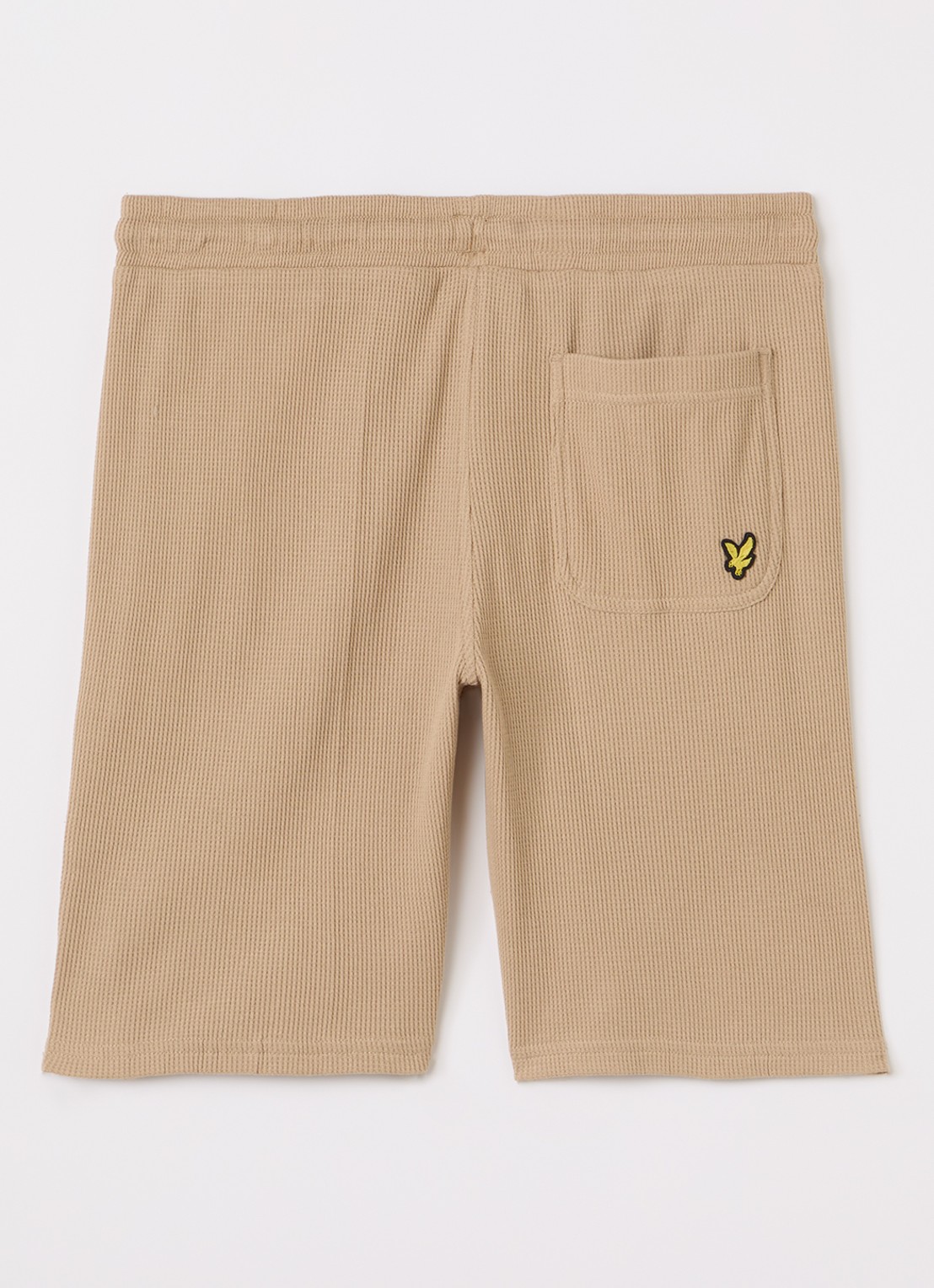 Lyle & Scott Straight fit korte broek met structuur - voorkant 2 camel