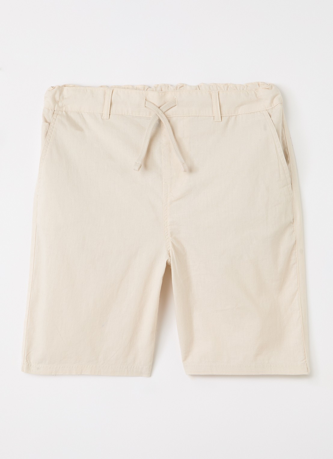 Lyle & Scott Straight fit korte broek - voorkant 3 beige
