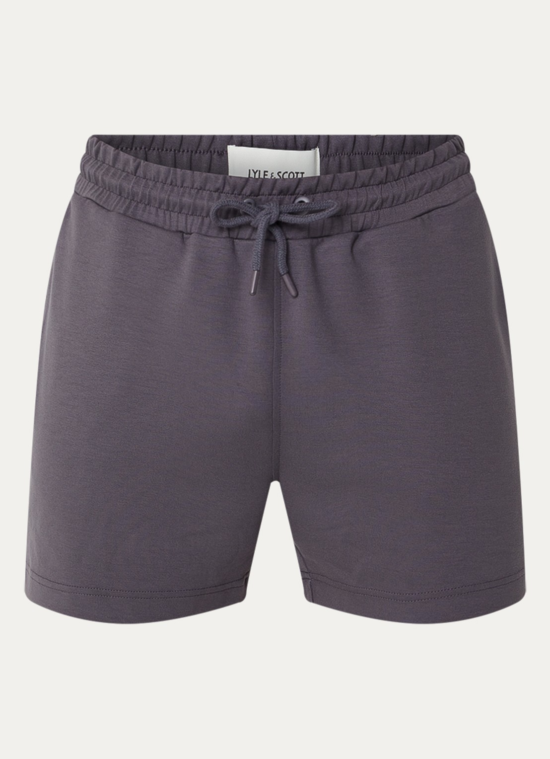 Lyle & Scott Straight fit korte joggingbroek met trekkoord - voorkant grijs