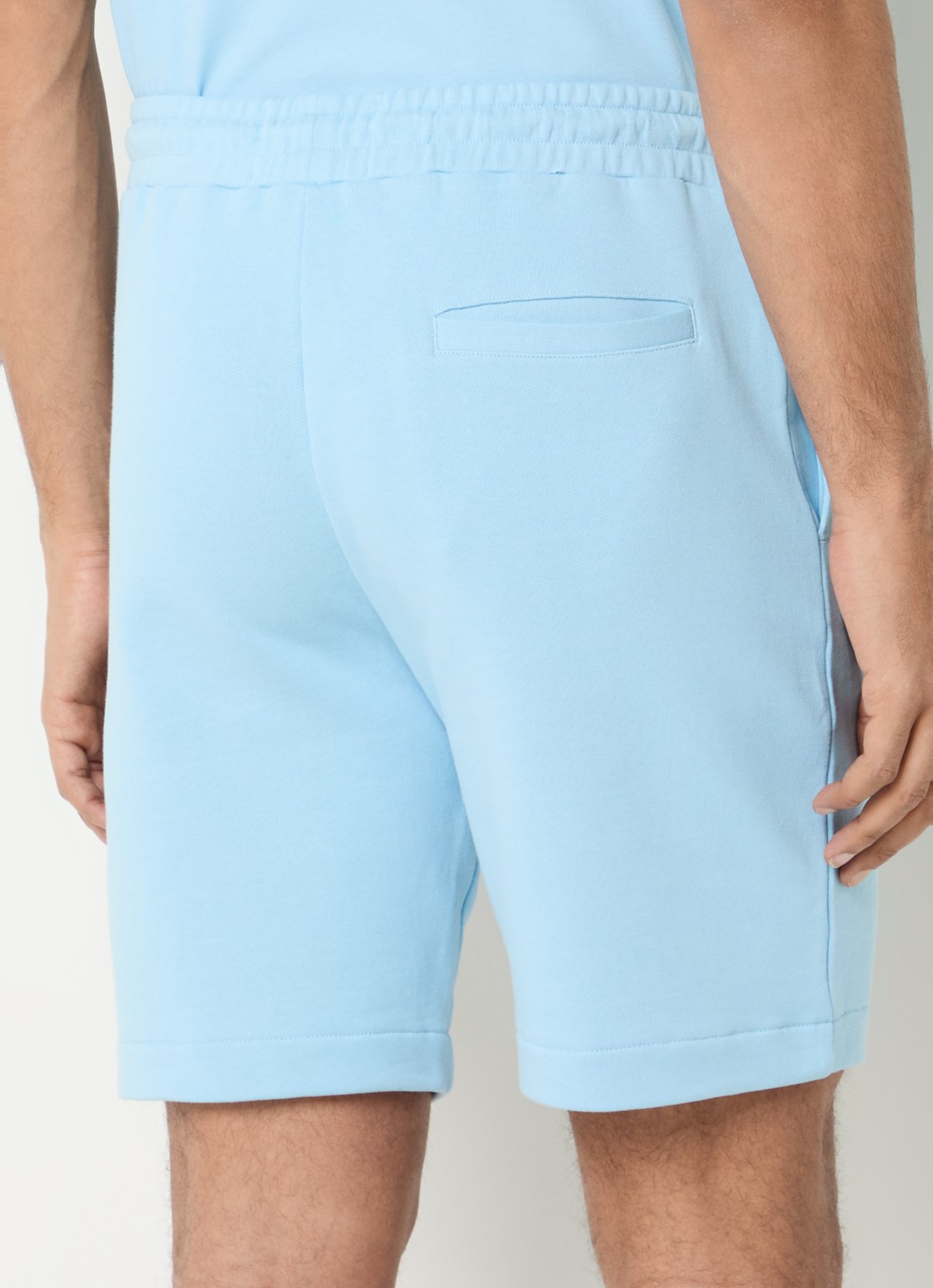 Lyle & Scott Straight fit korte joggingbroek met trekkoord - achterkant blauw