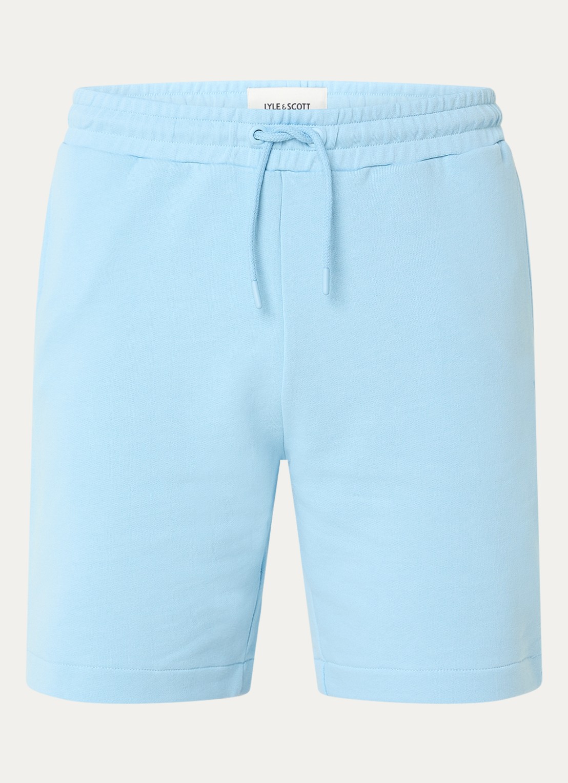 Lyle & Scott Straight fit korte joggingbroek met trekkoord - voorkant 3 blauw