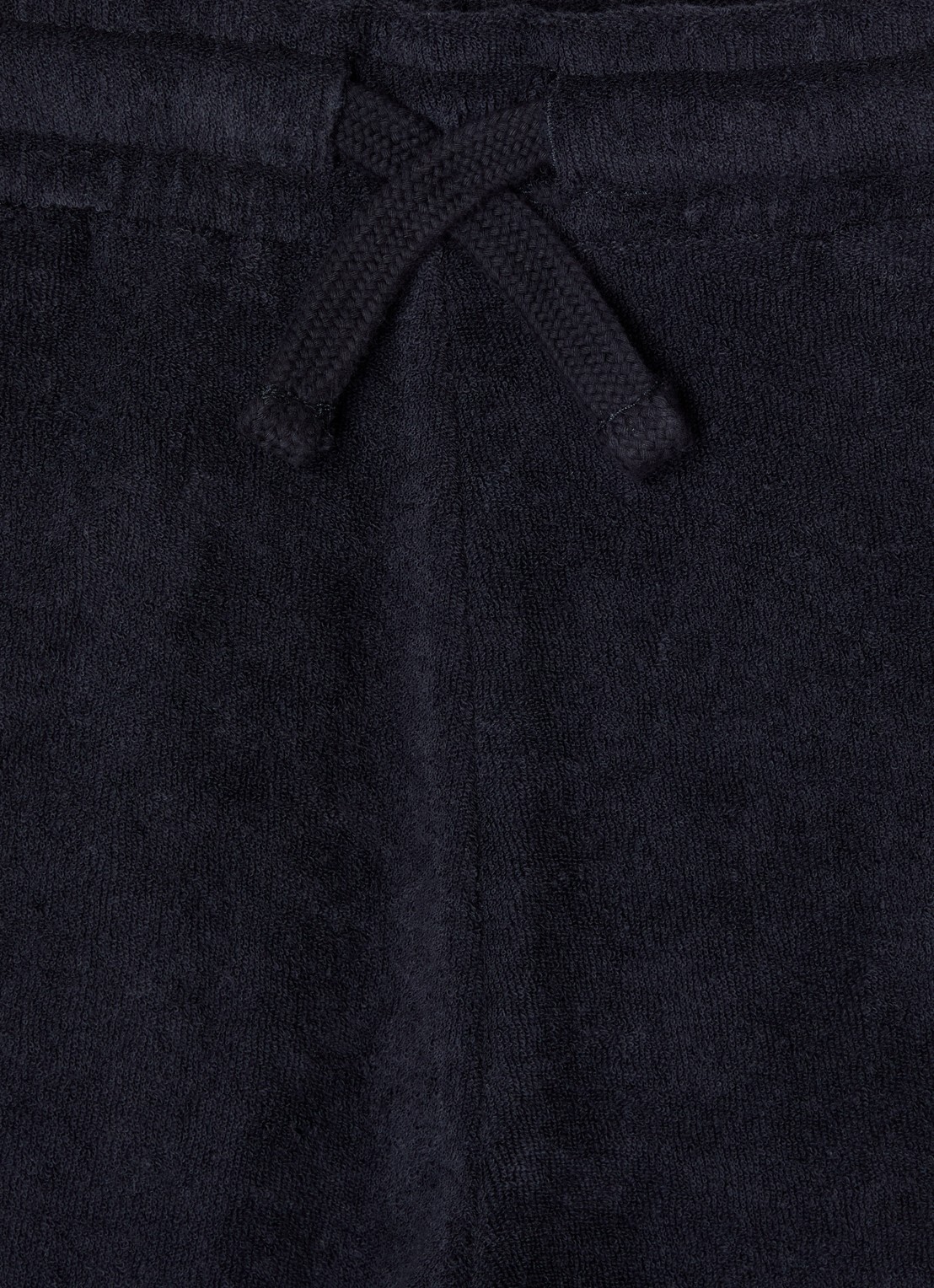 Lyle & Scott Straight fit korte joggingbroek van badstof - detail 3 donkerblauw