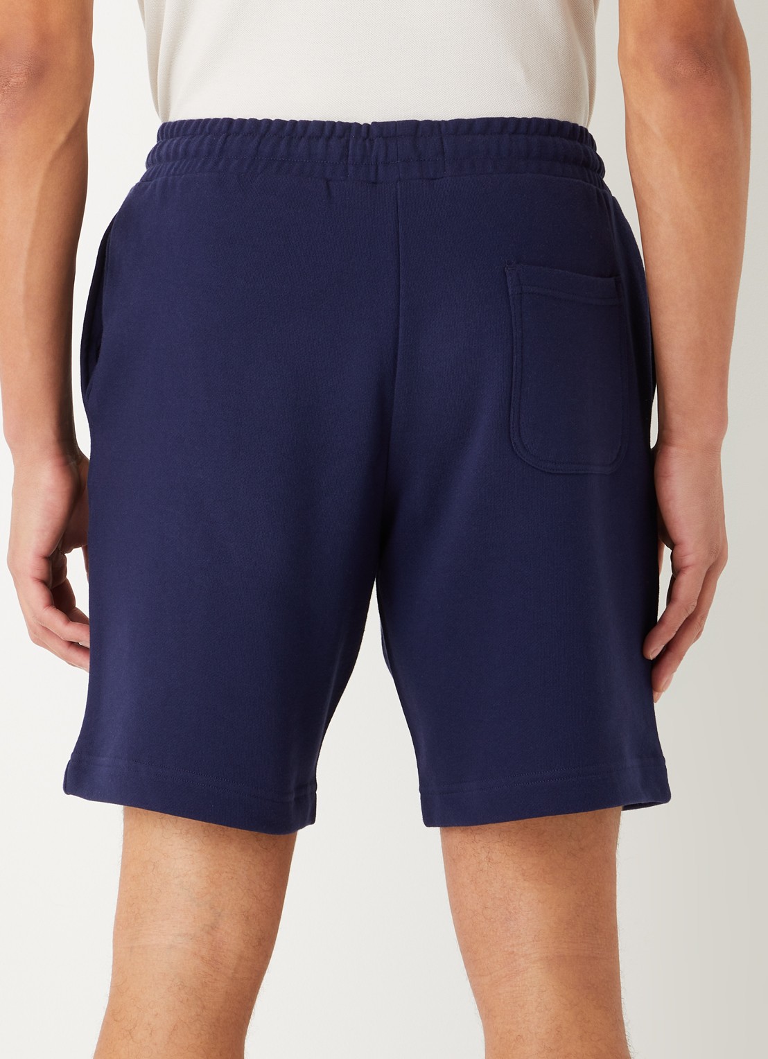 Lyle & Scott Straight fit korte joggingbroek van  katoen met logo  - achterkant 4 donkerblauw