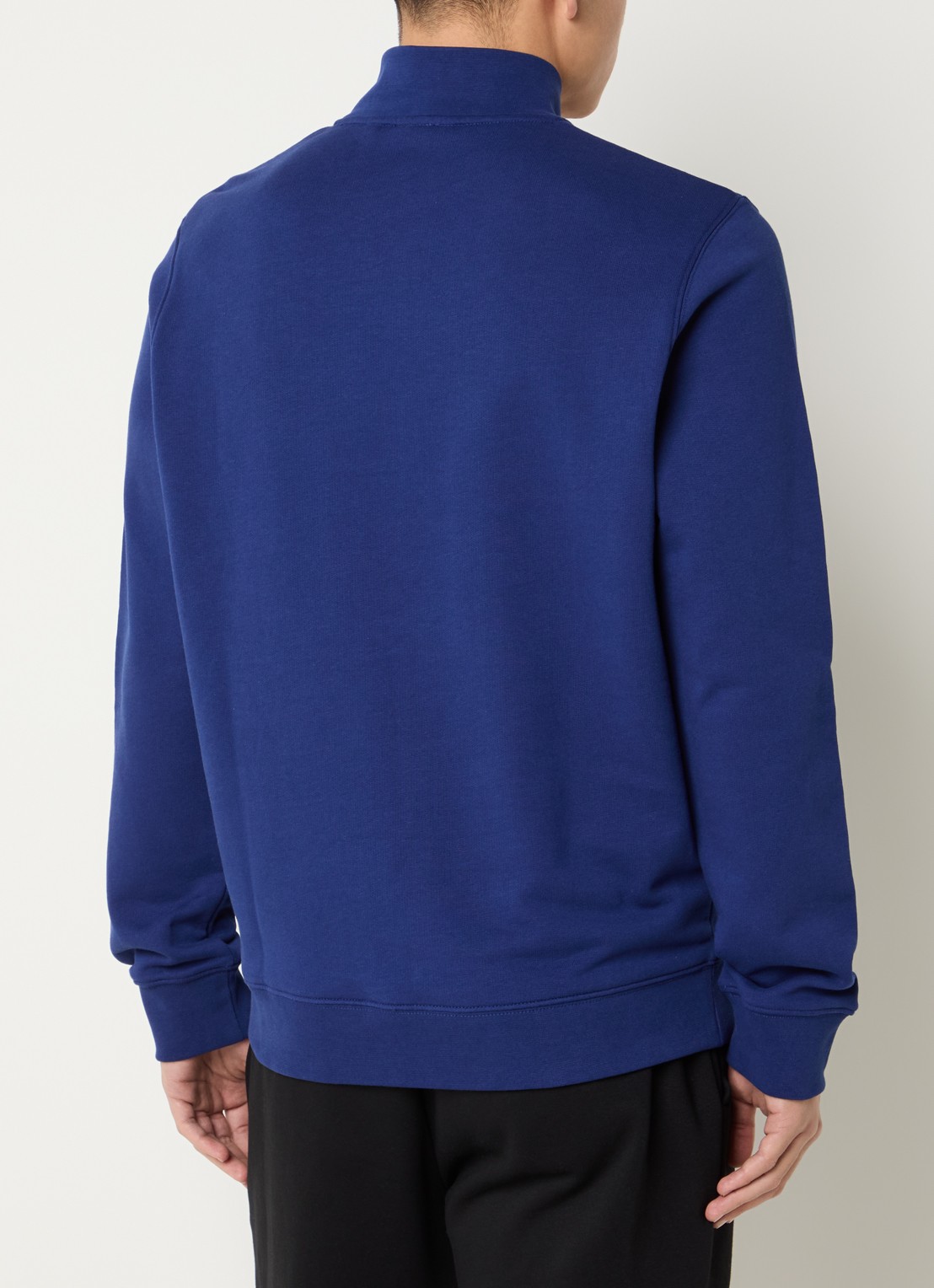 Lyle & Scott Sweater met halve rits - achterkant 4 donkerblauw