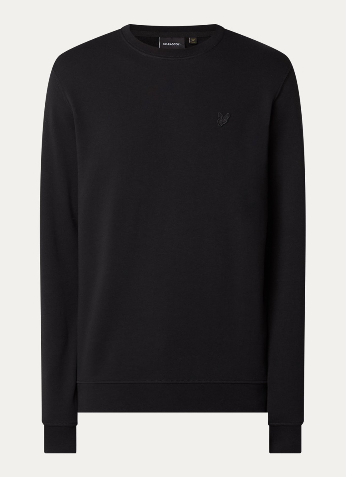 Lyle & Scott Sweater met logo - voorkant zwart