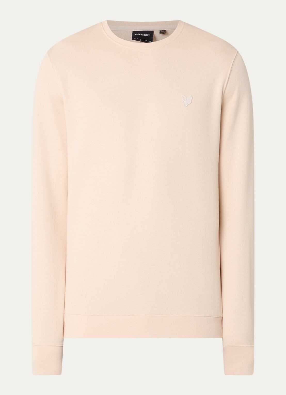Lyle & Scott Sweater met logo - voorkant 2 creme