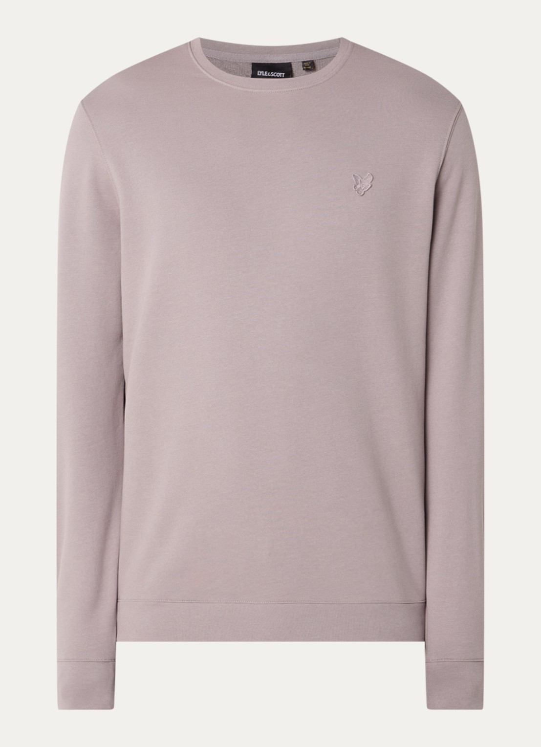 Lyle & Scott Sweater met logo - voorkant 2 donkerbeige