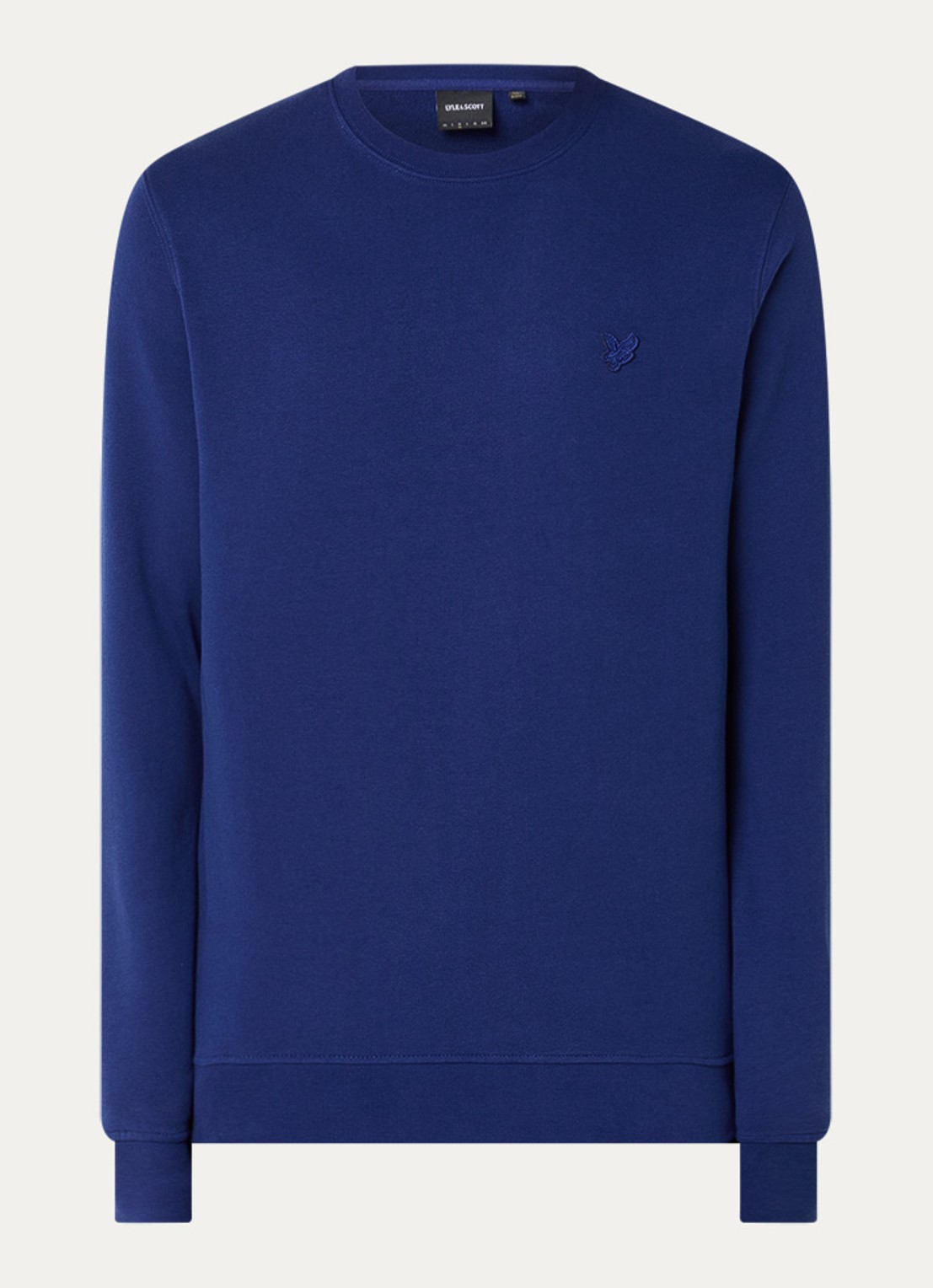 Lyle & Scott Sweater met logo - voorkant blauw