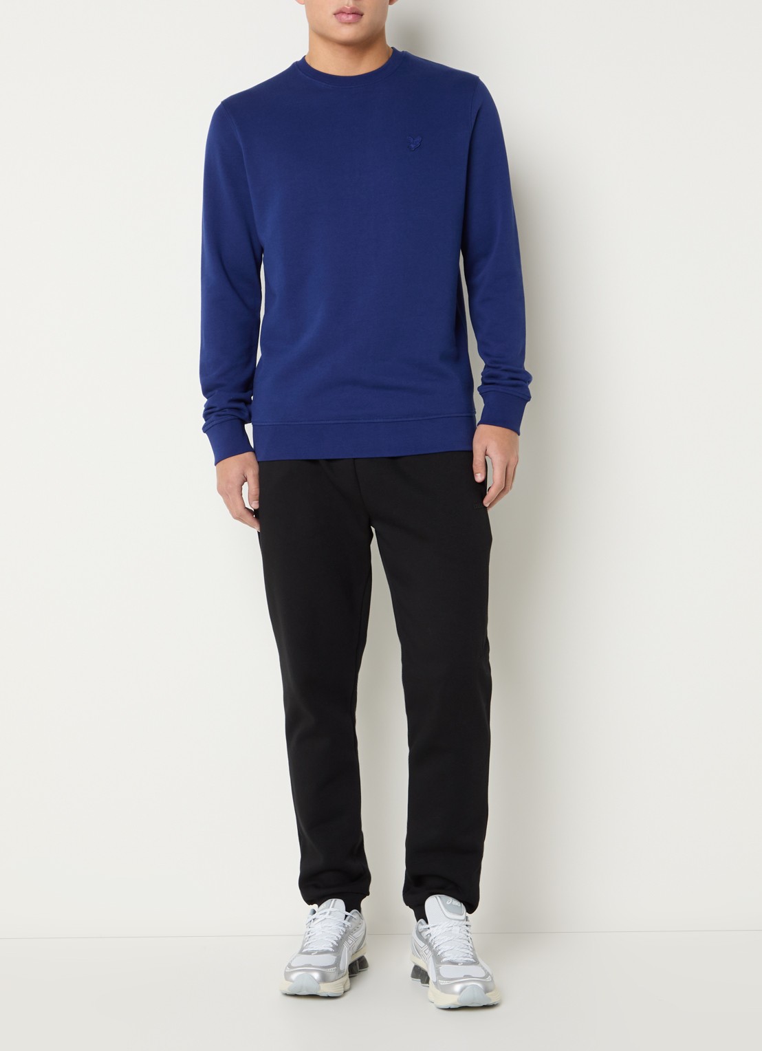 Lyle & Scott Sweater met logo - voorkant 2 blauw