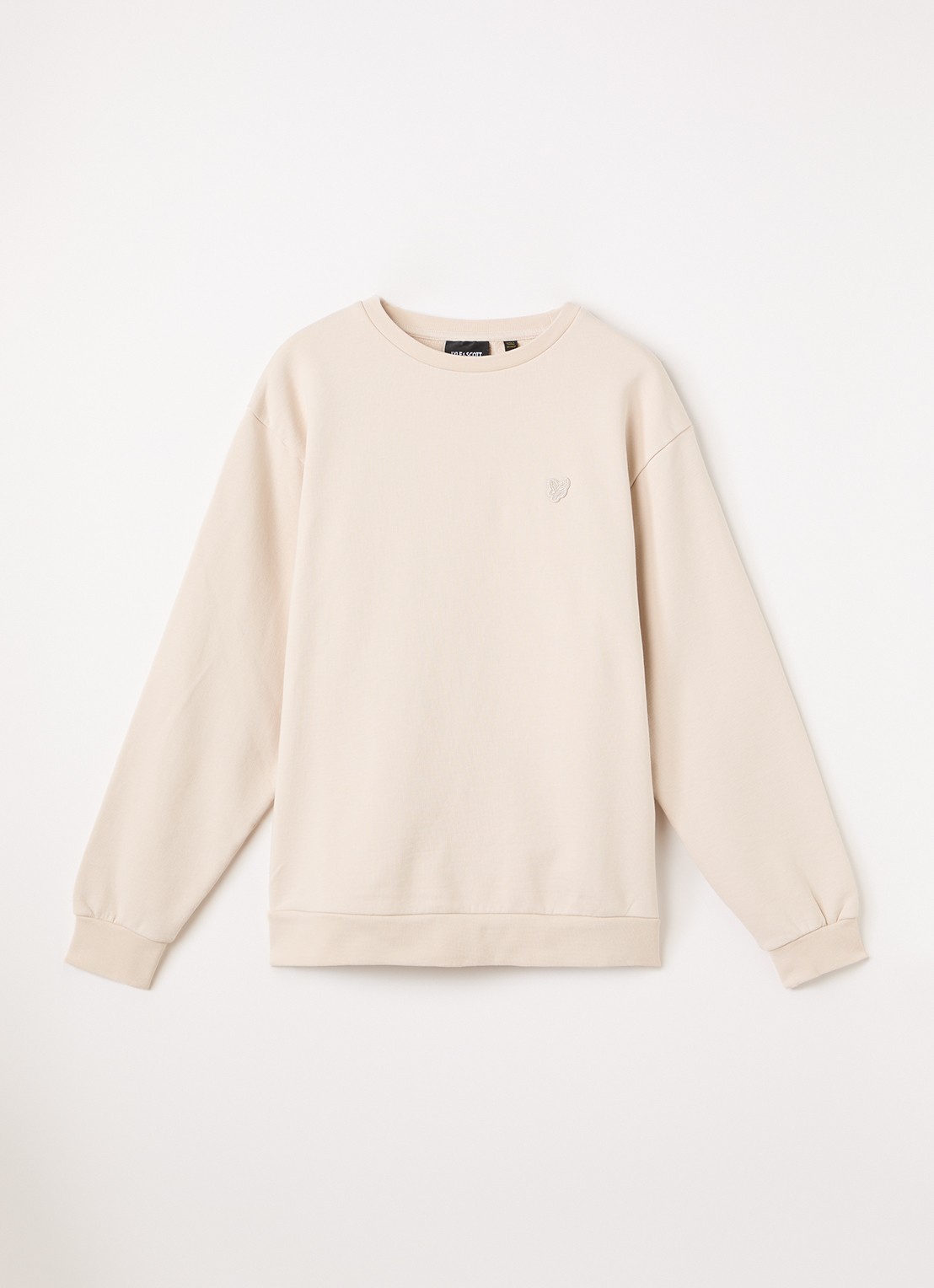 Lyle & Scott Sweater met logo - voorkant 2 creme