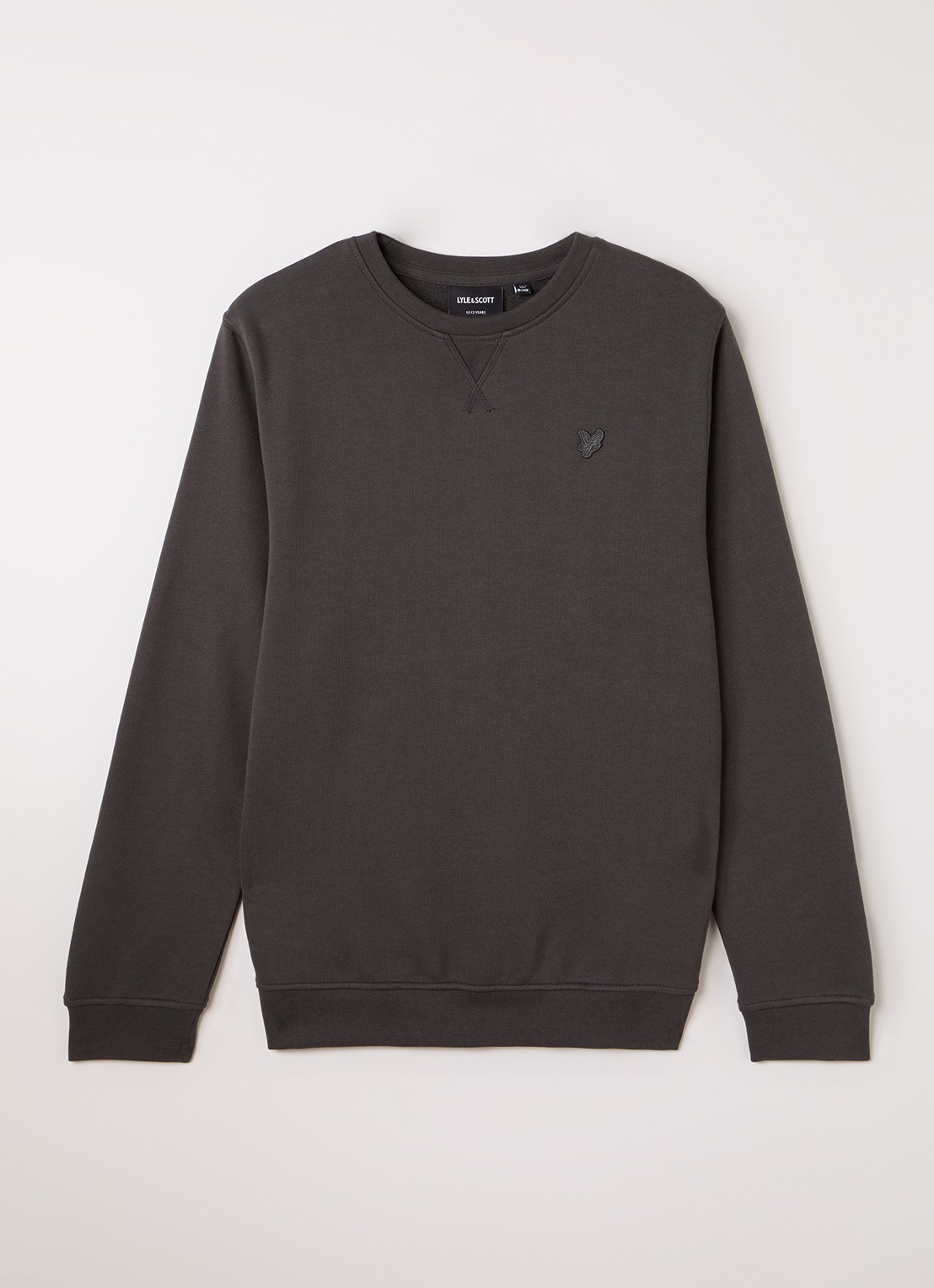 Lyle & Scott Sweater met logo - voorkant antraciet