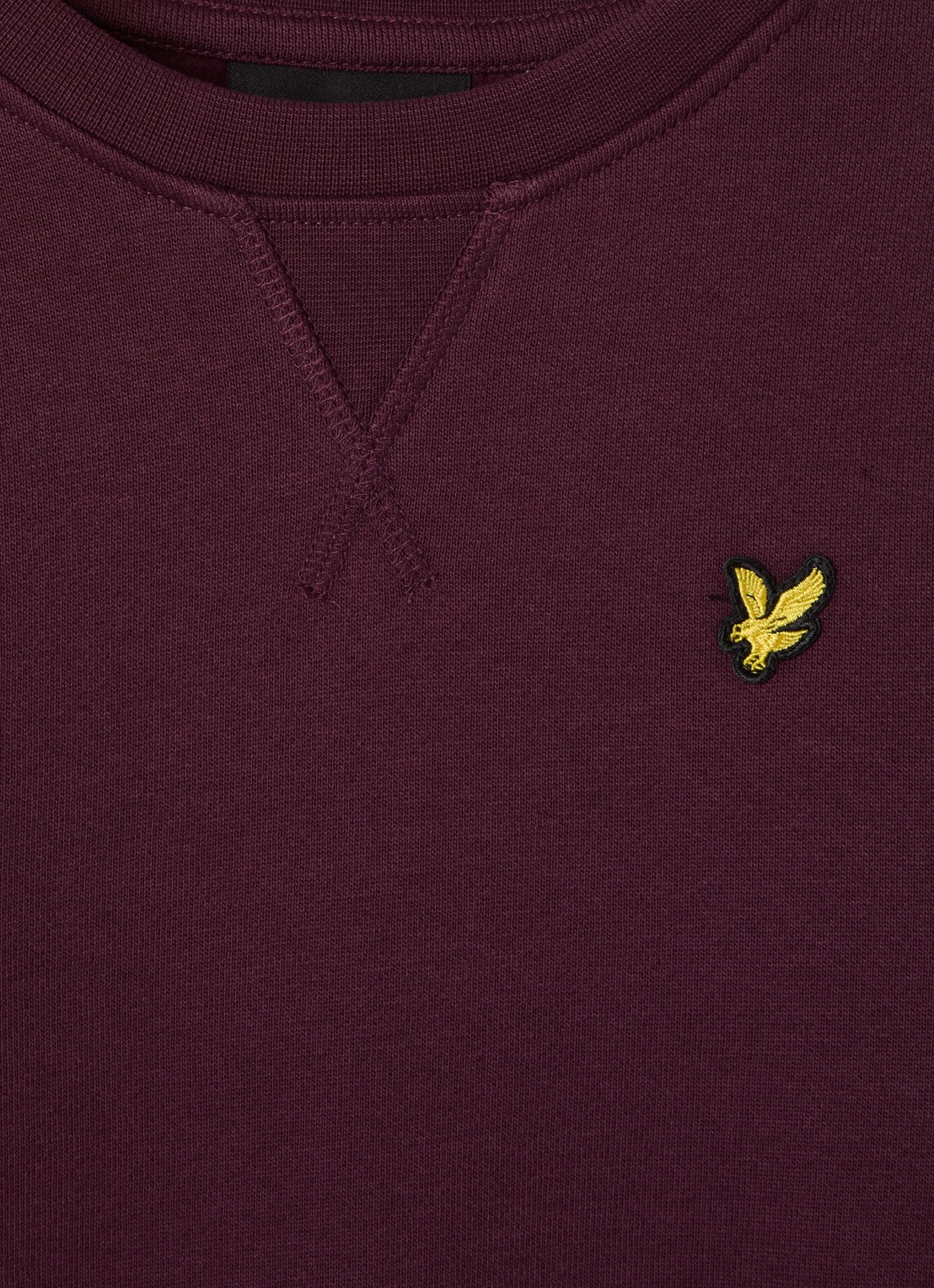 Lyle & Scott Sweater met logoborduring - detail 3 bordeauxrood
