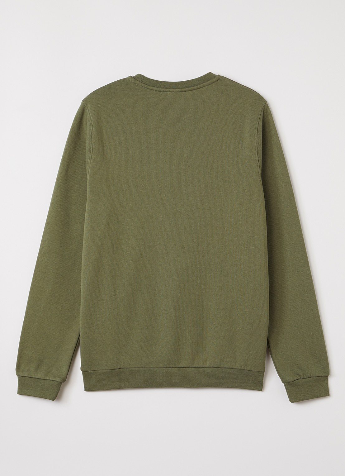 Lyle & Scott Sweater met logoborduring - voorkant 3 legergroen