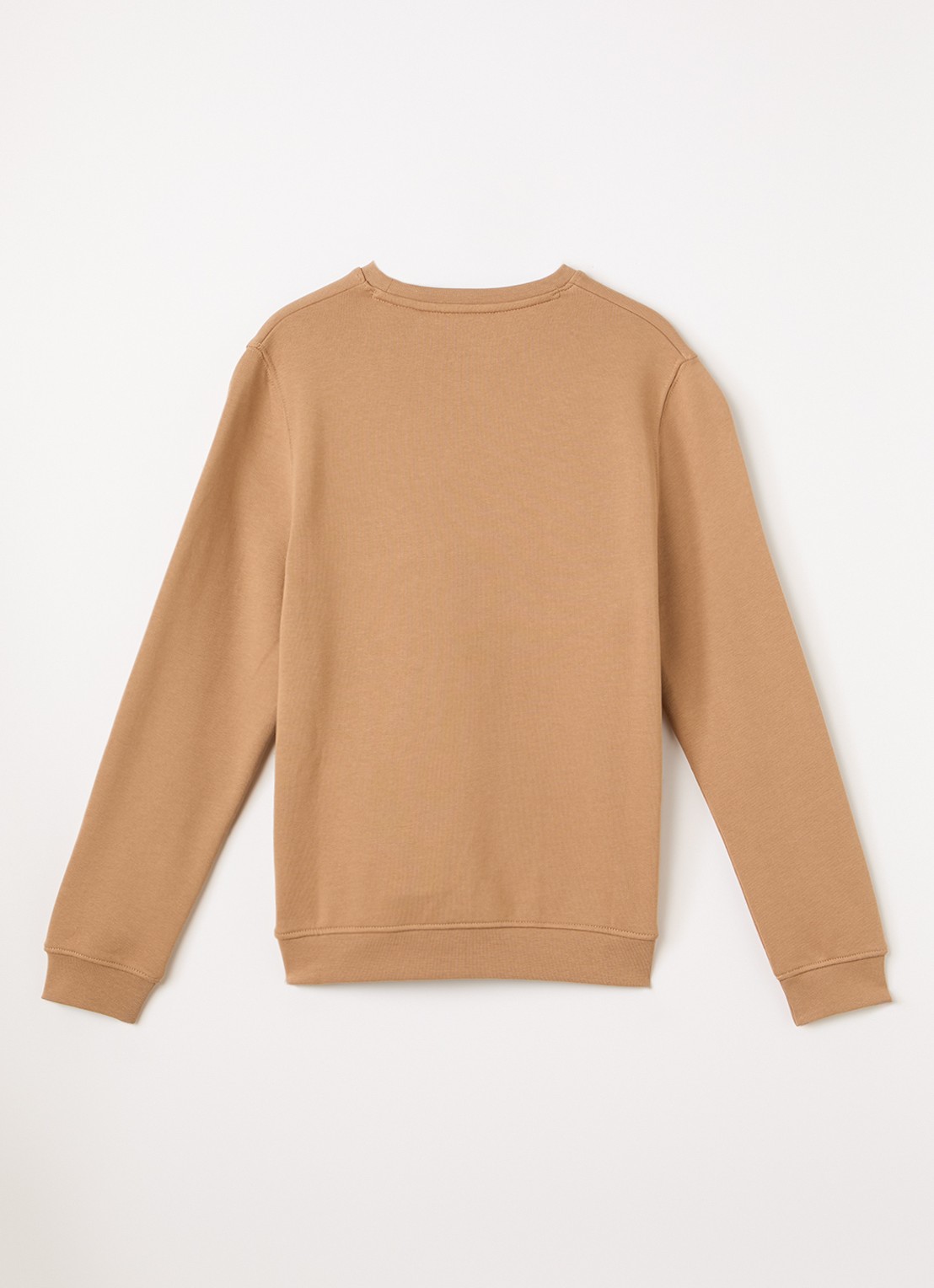 Lyle & Scott Sweater met logoborduring - voorkant 3 donkerbeige