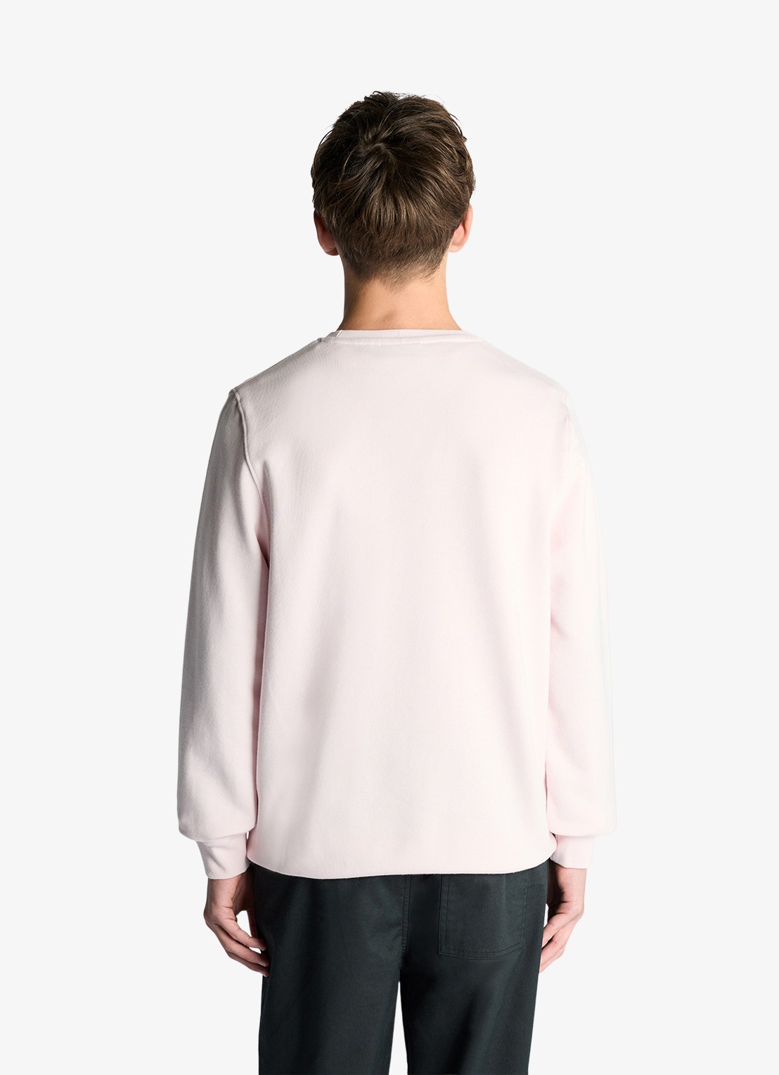Lyle & Scott Sweater met logoborduring - achterkant lichtroze