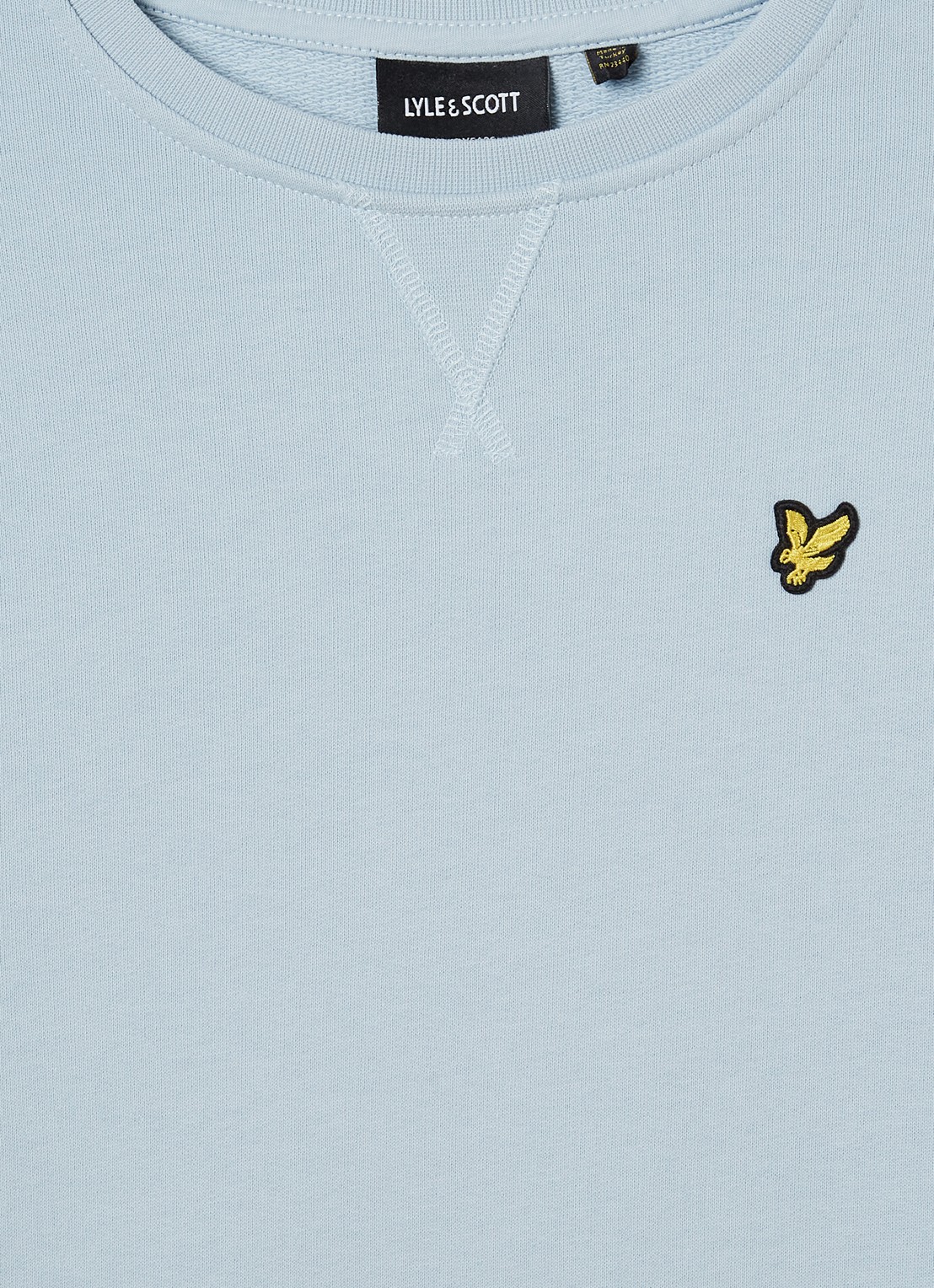 Lyle & Scott Sweater met logoborduring - detail 3 blauw