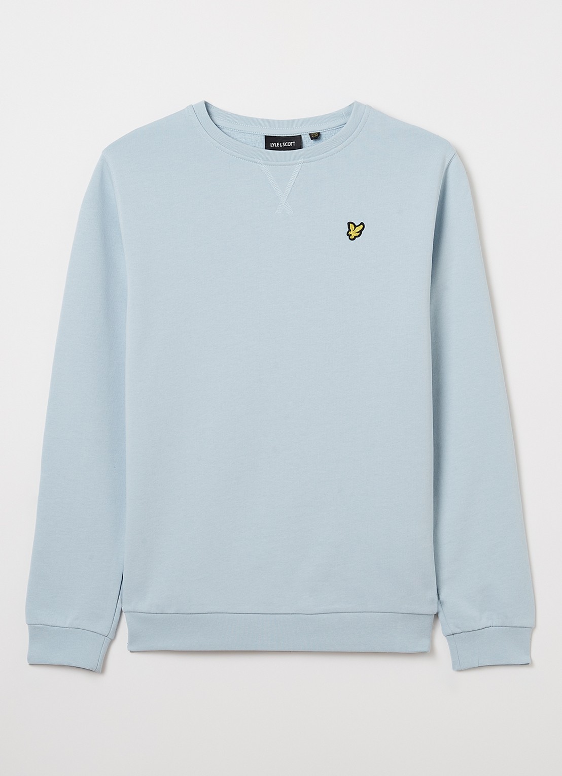Lyle & Scott Sweater met logoborduring - voorkant blauw