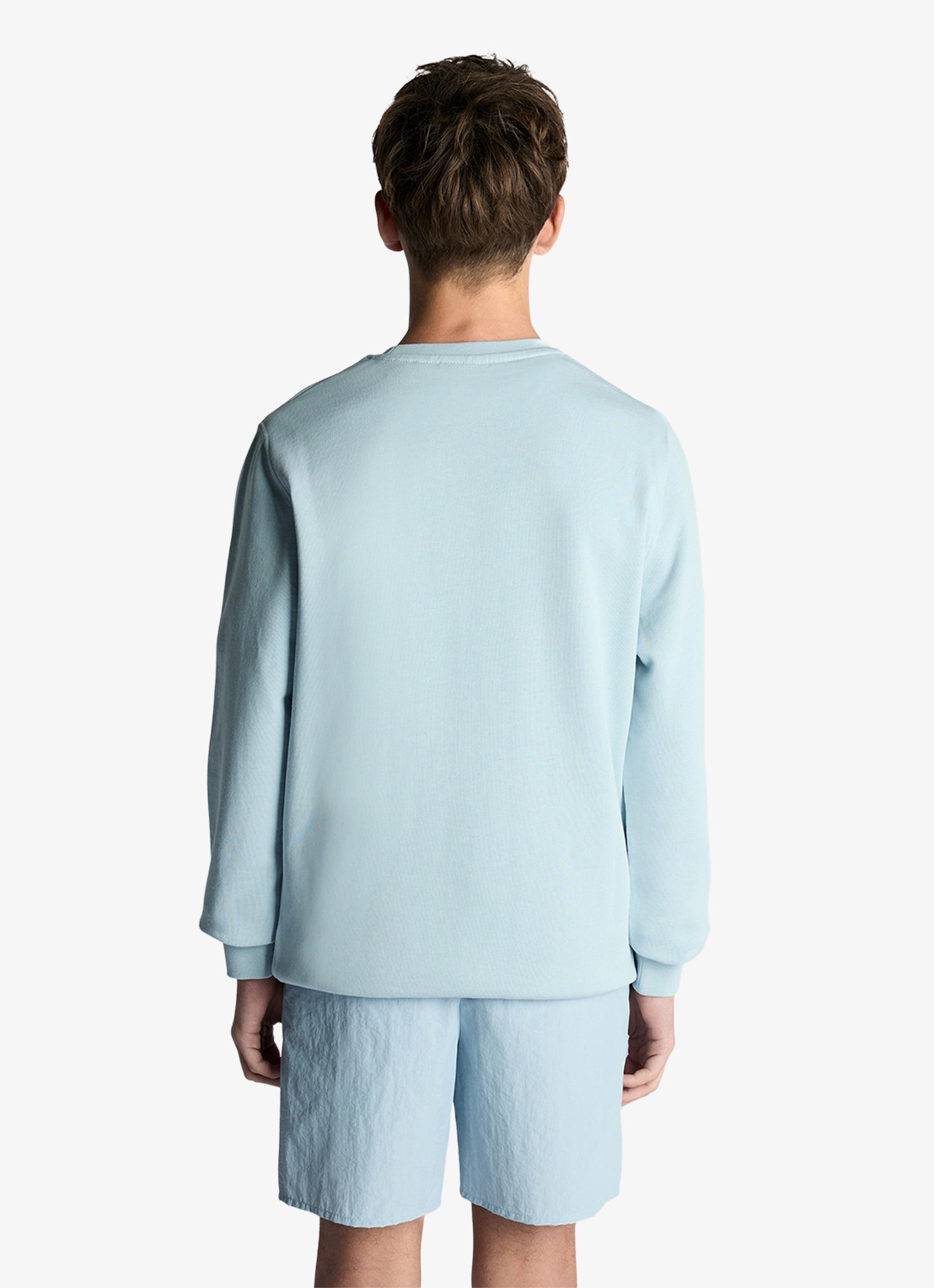 Lyle & Scott Sweater met logoborduring - achterkant 6 blauw