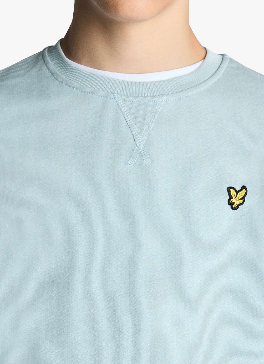 Lyle & Scott Sweater met logoborduring - detail 5 blauw