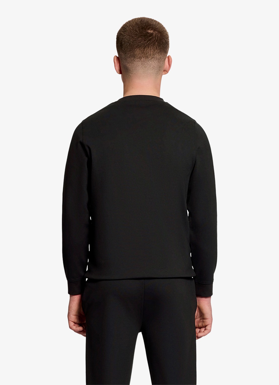 Lyle & Scott Sweater met logoborduring - achterkant 2 zwart