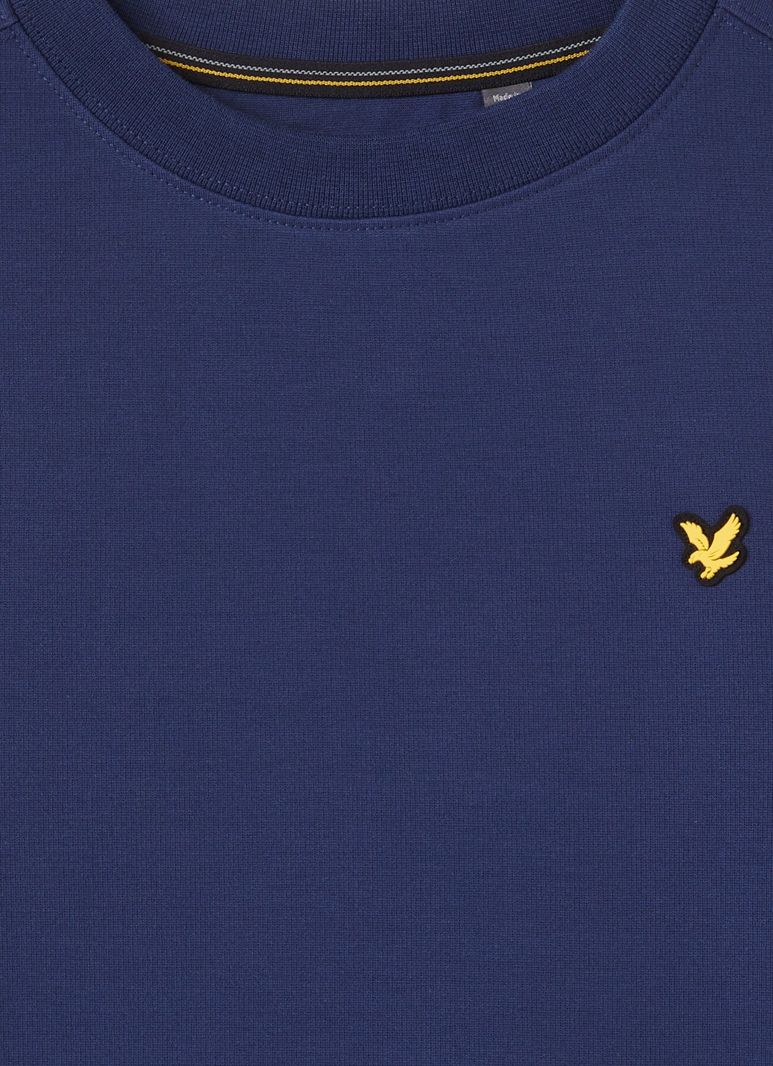 Lyle & Scott Sweater met logoborduring - detail indigo