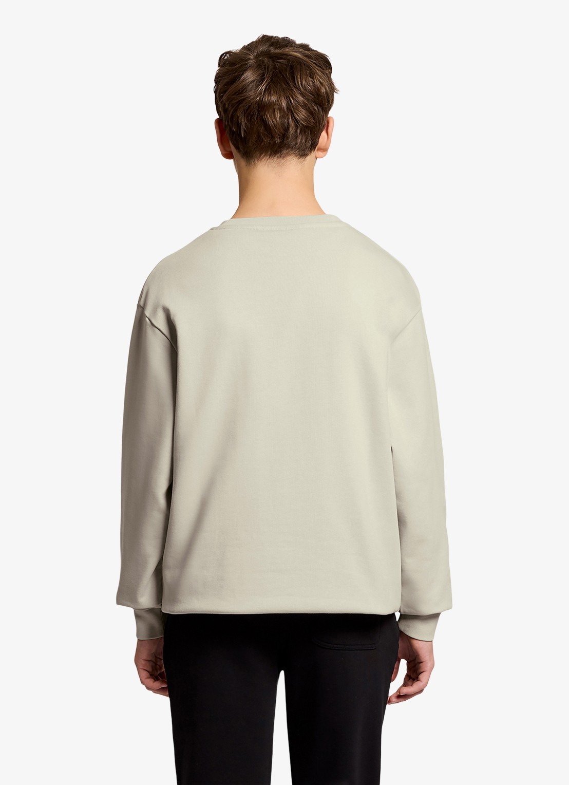 Lyle & Scott Sweater met logoborduring - achterkant 6 beige